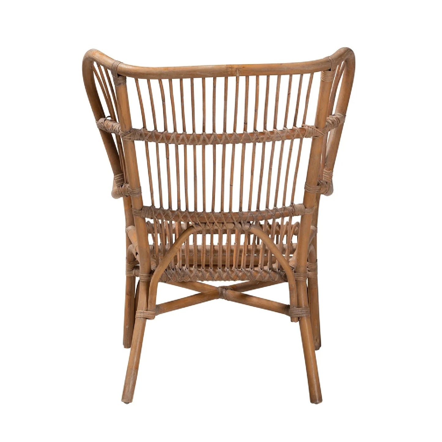 Luxury Rattan Rods Lounge Chair Modern Italian Style for Villa