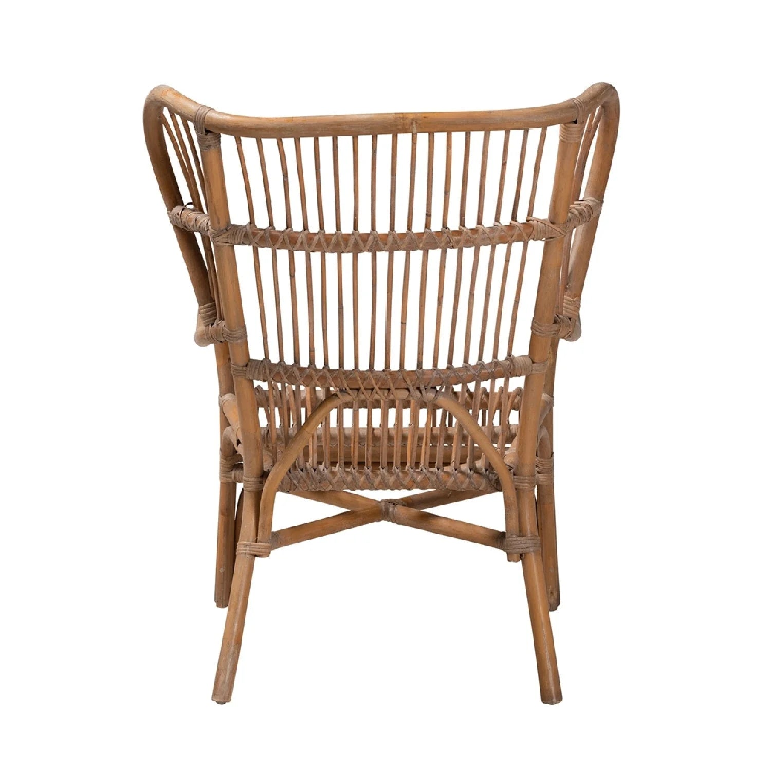 Luxury Rattan Rods Lounge Chair Modern Italian Style for Villa