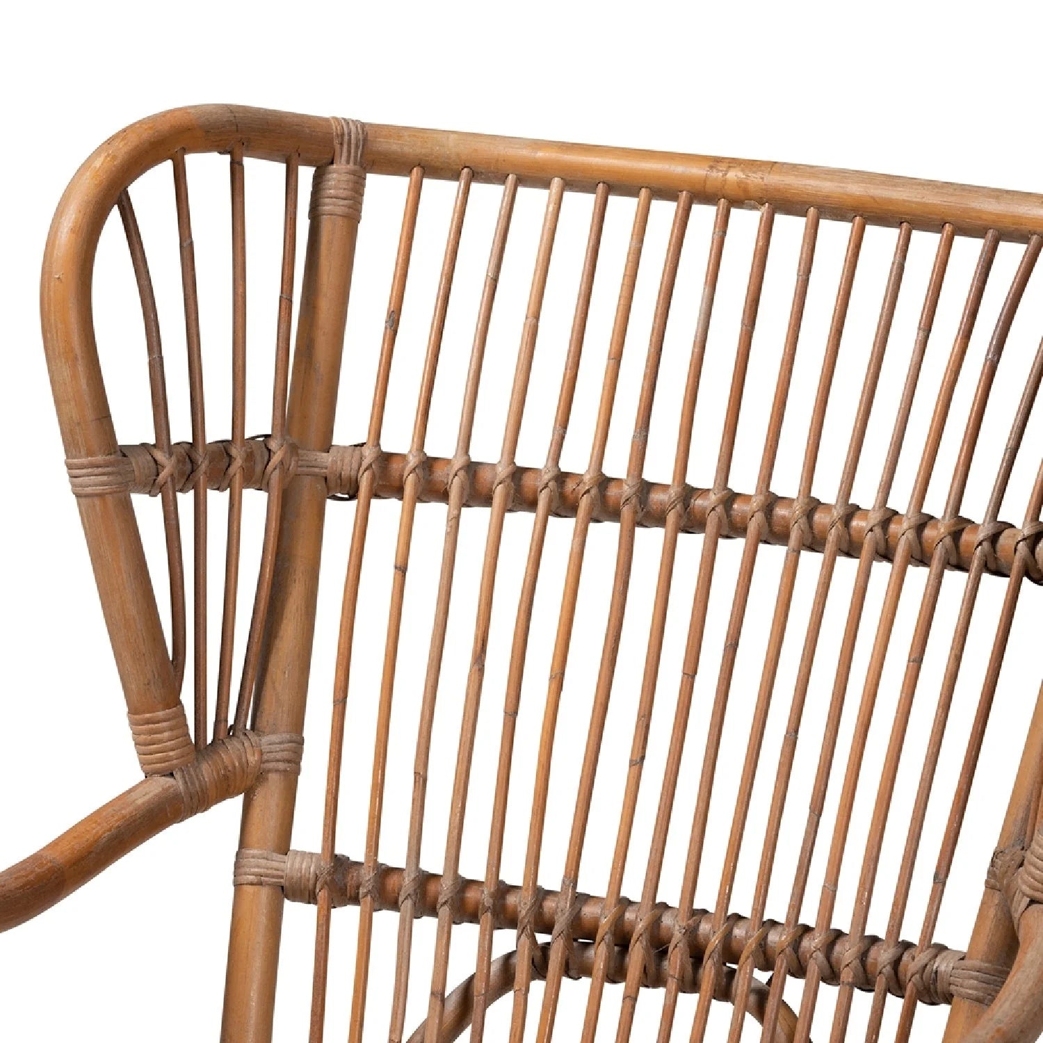 Luxury Rattan Rods Lounge Chair Modern Italian Style for Villa