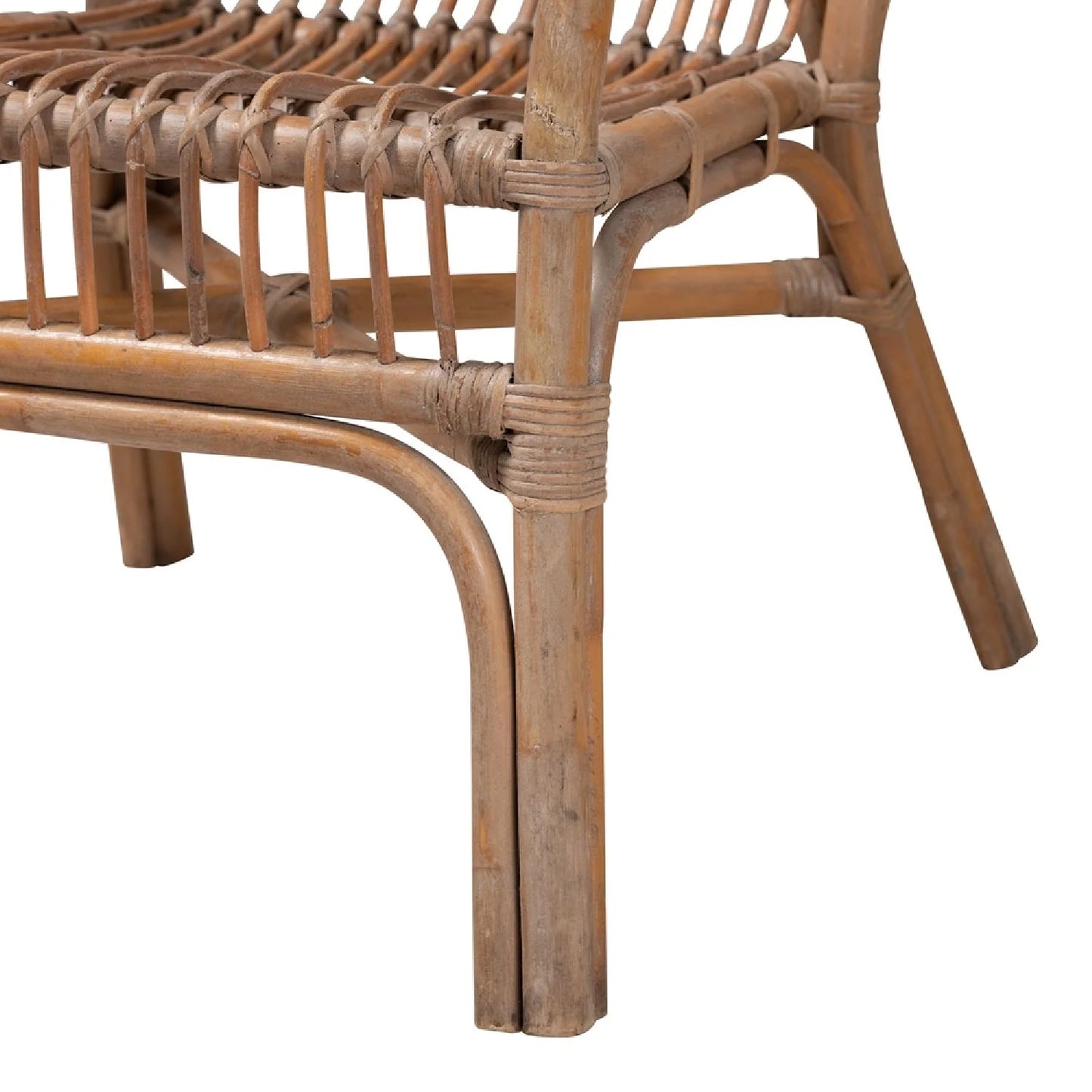 Luxury Rattan Rods Lounge Chair Modern Italian Style for Villa