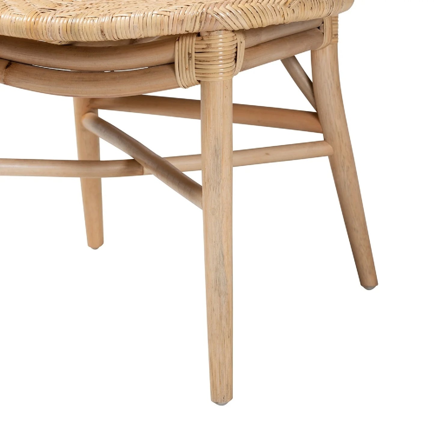 Luxury Rattan Round Back Modern Dining Chair European Style for Villa