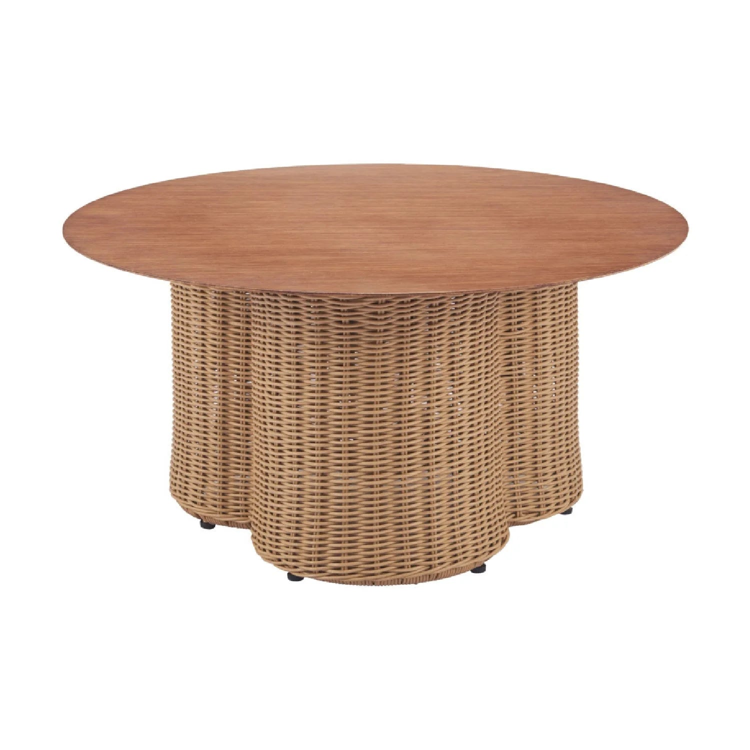 Luxury Rattan Round Coffee Table Modern Italian Style for Villa