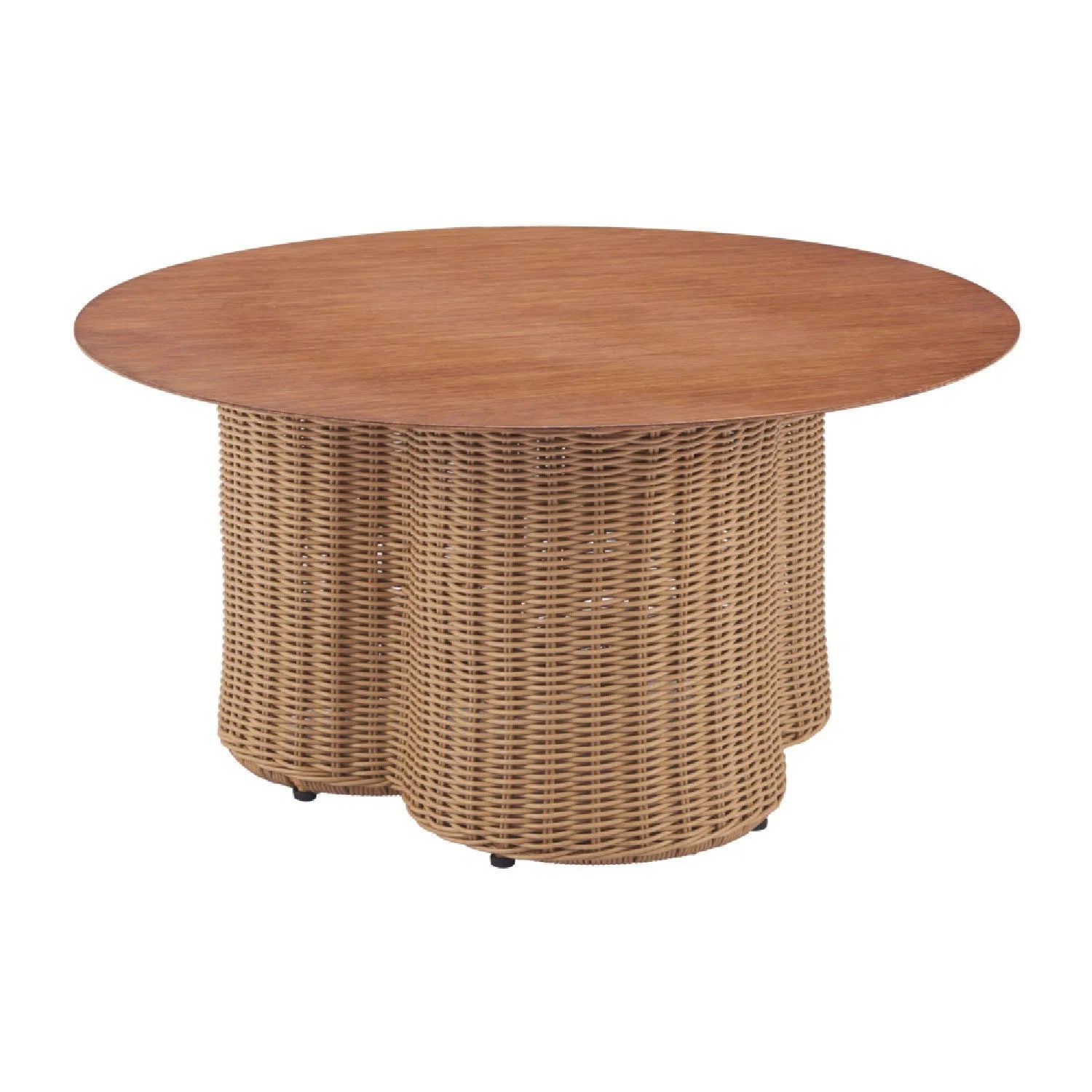 Luxury Rattan Round Coffee Table Modern Italian Style for Villa
