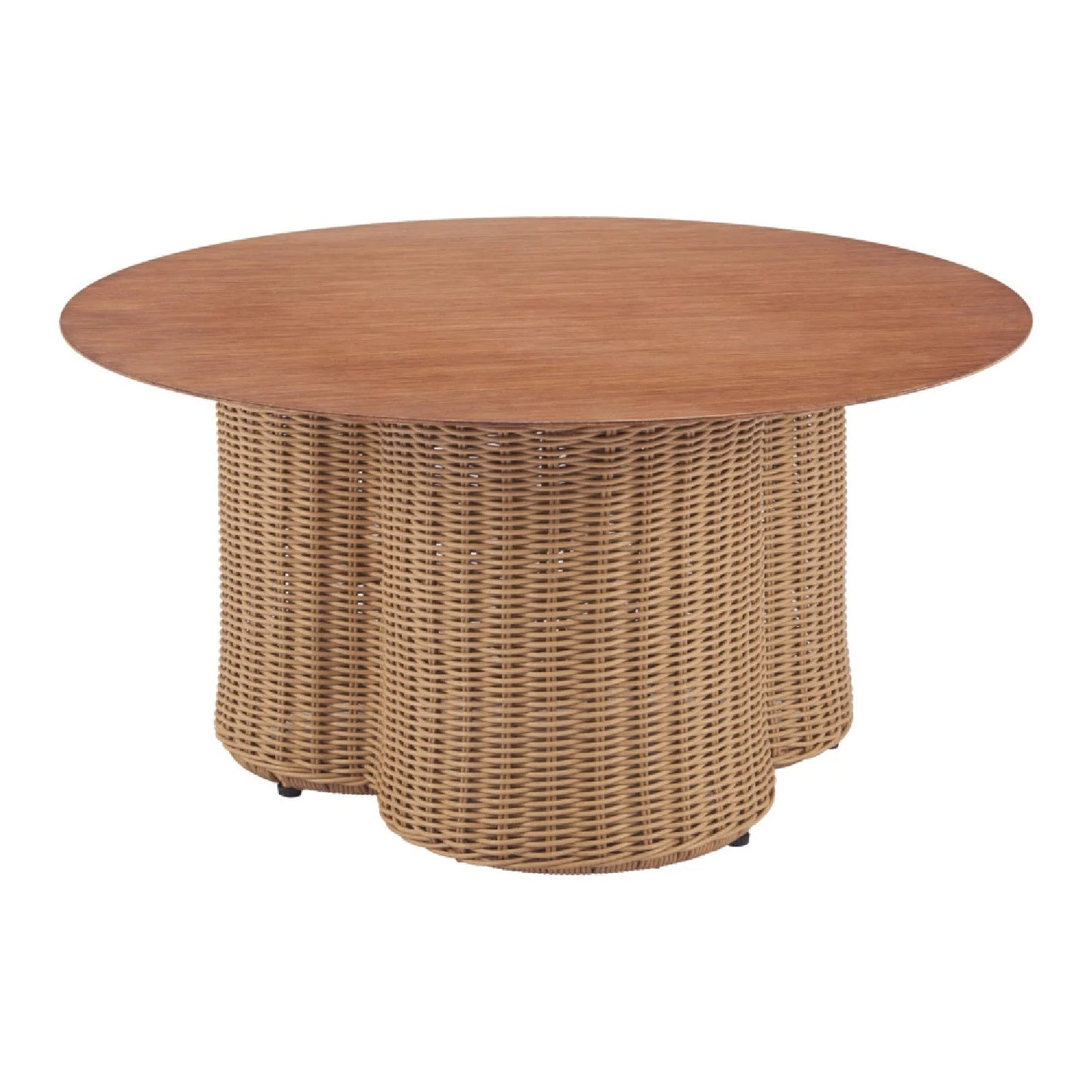 Luxury Rattan Round Coffee Table Modern Italian Style for Villa