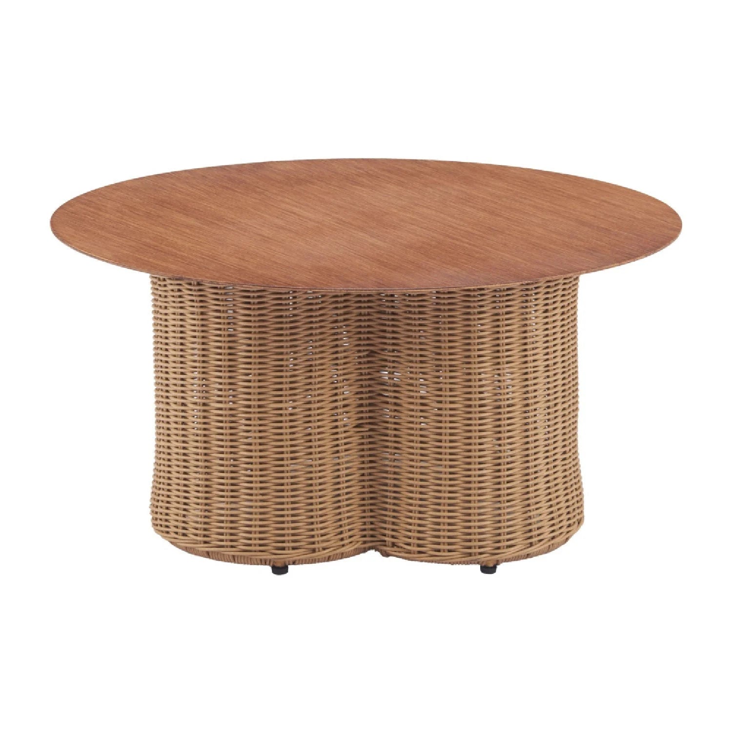 Luxury Rattan Round Coffee Table Modern Italian Style for Villa