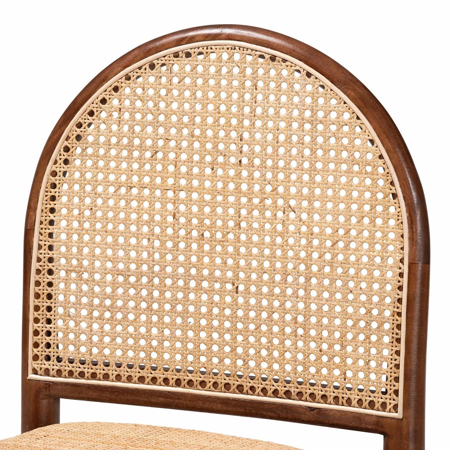 Luxury Rattan Solid Wood Modern Dining Chair European Style for Villa