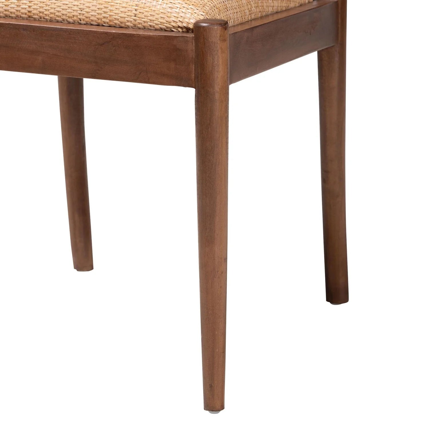 Luxury Rattan Solid Wood Modern Dining Chair European Style for Villa