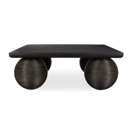 Luxury Rattan Sphere Coffee Table Modern Italian Style for Villa