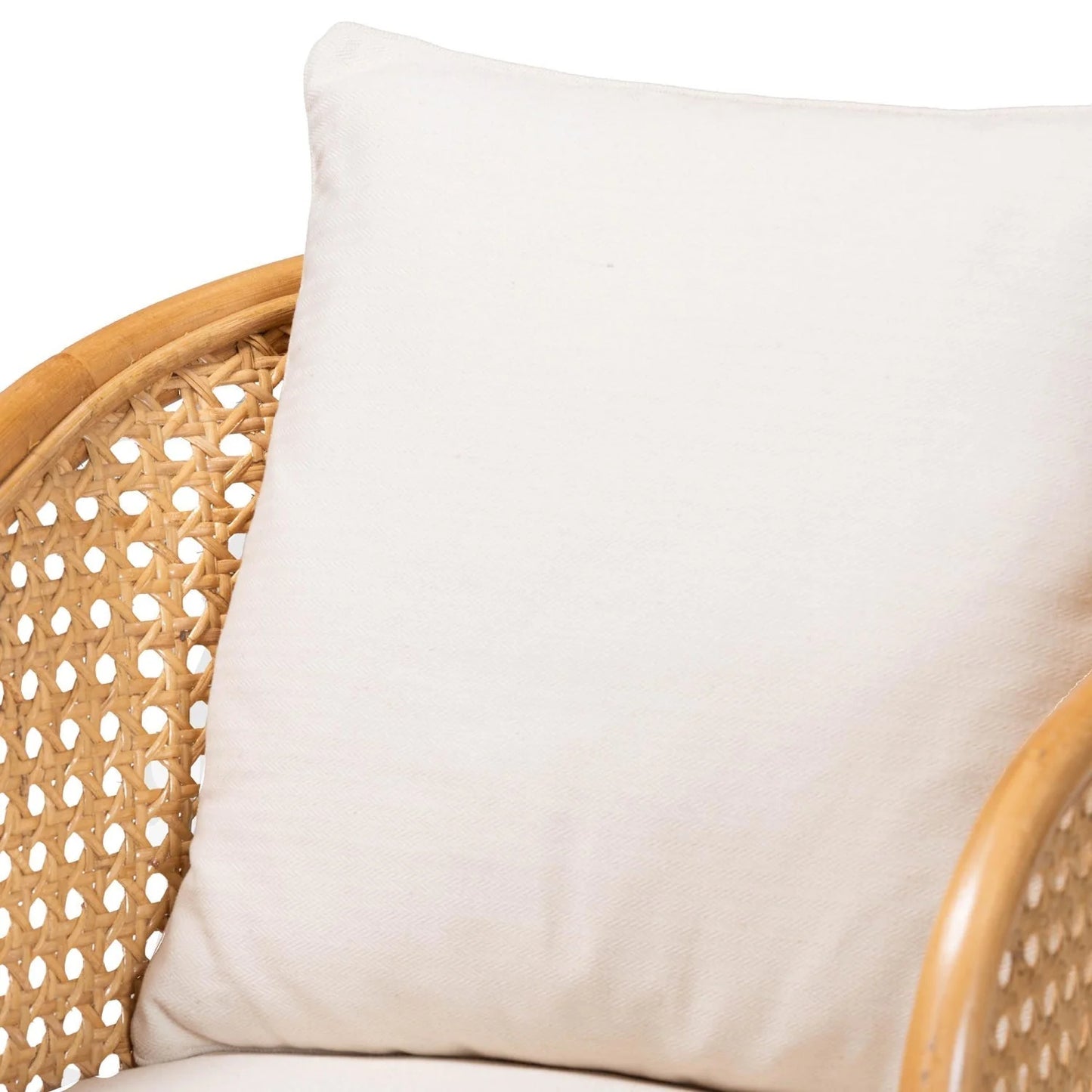 Luxury Rattan Webbing Accent Chair Modern Italian Style for Villa
