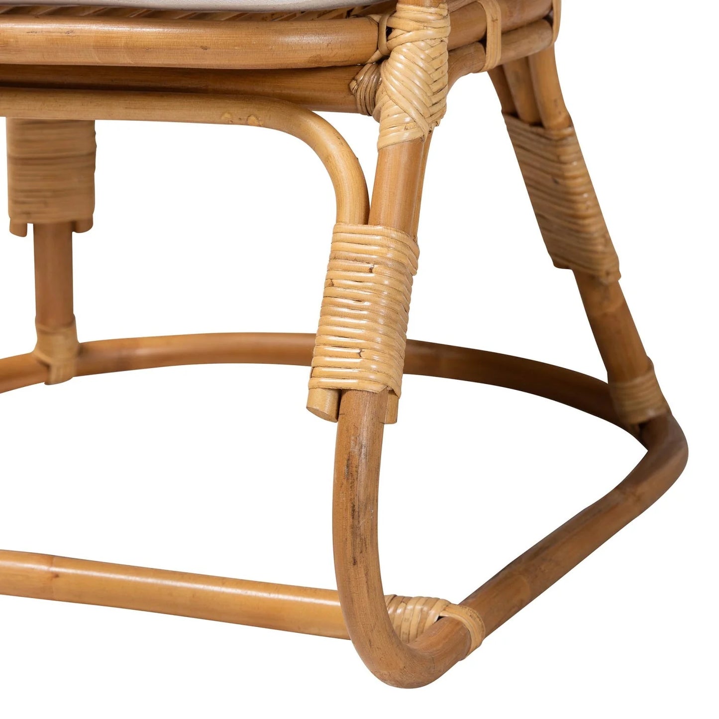Luxury Rattan Webbing Accent Chair Modern Italian Style for Villa