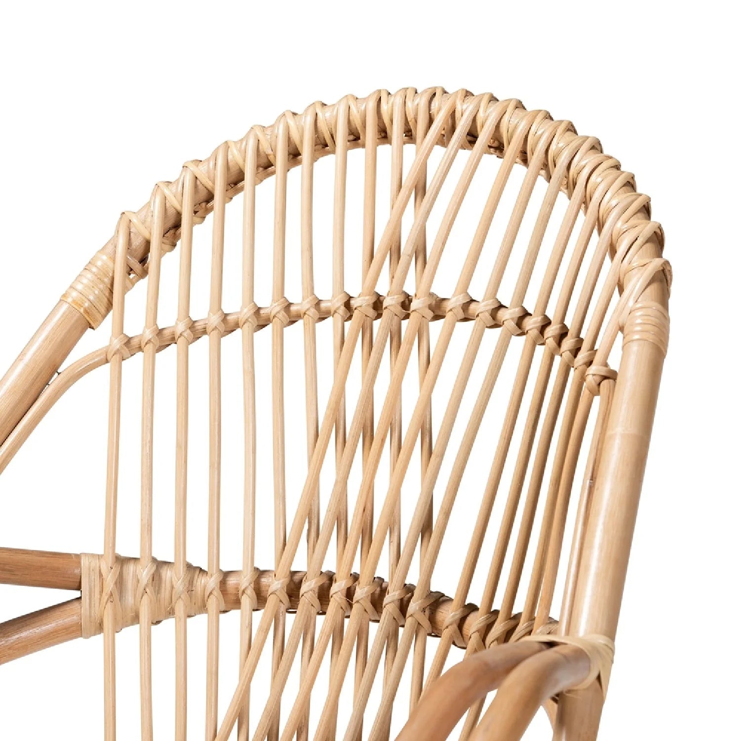 Luxury Rattan Woven Accent Chair Modern Italian Style for Villa