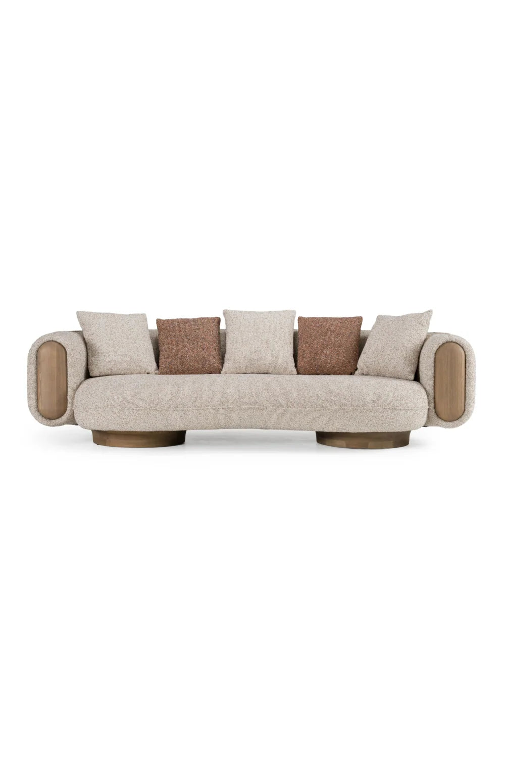 Luxury Raywood Multicolored Boucle Sofa Modern Italian Style for Villa