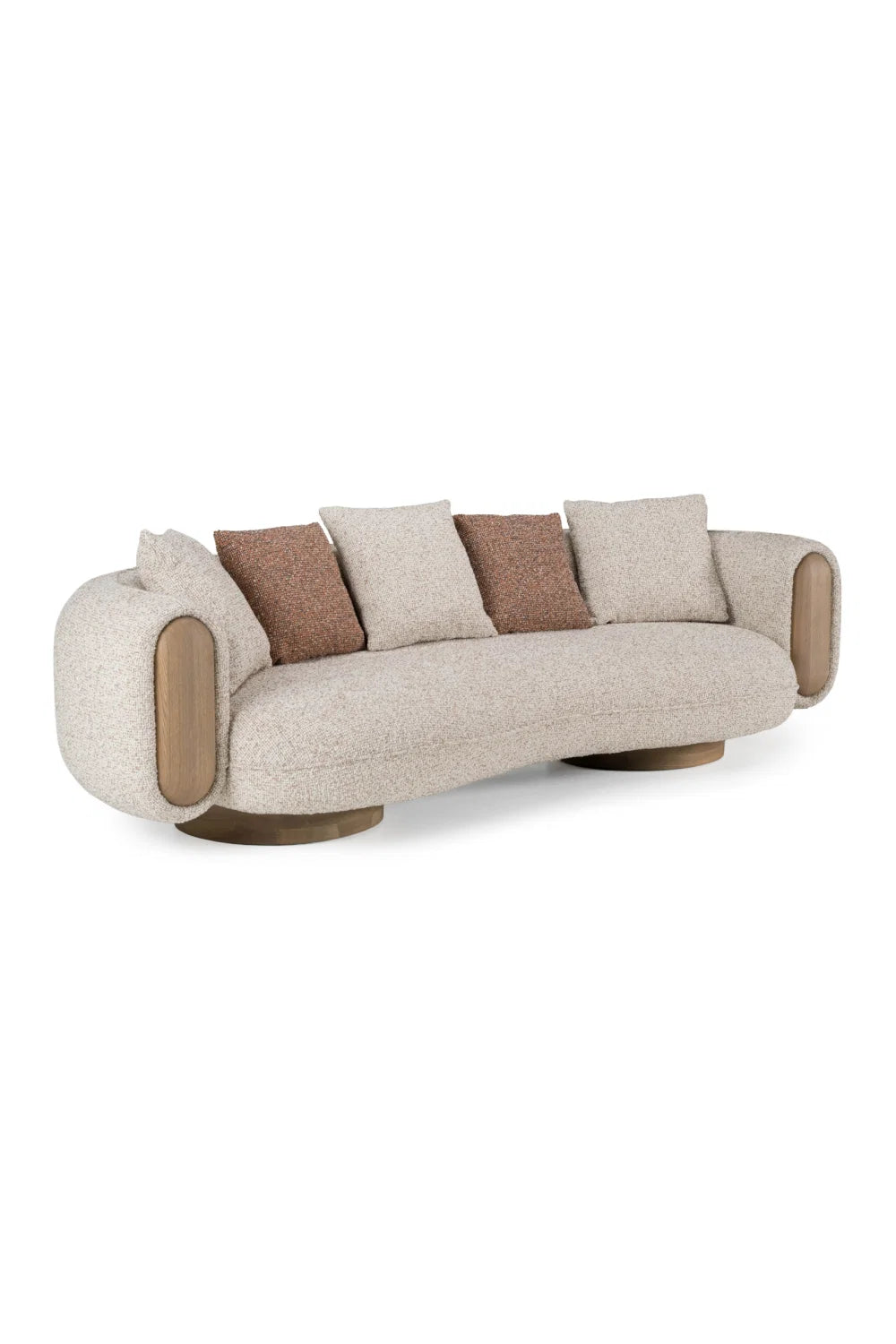 Luxury Raywood Multicolored Boucle Sofa Modern Italian Style for Villa