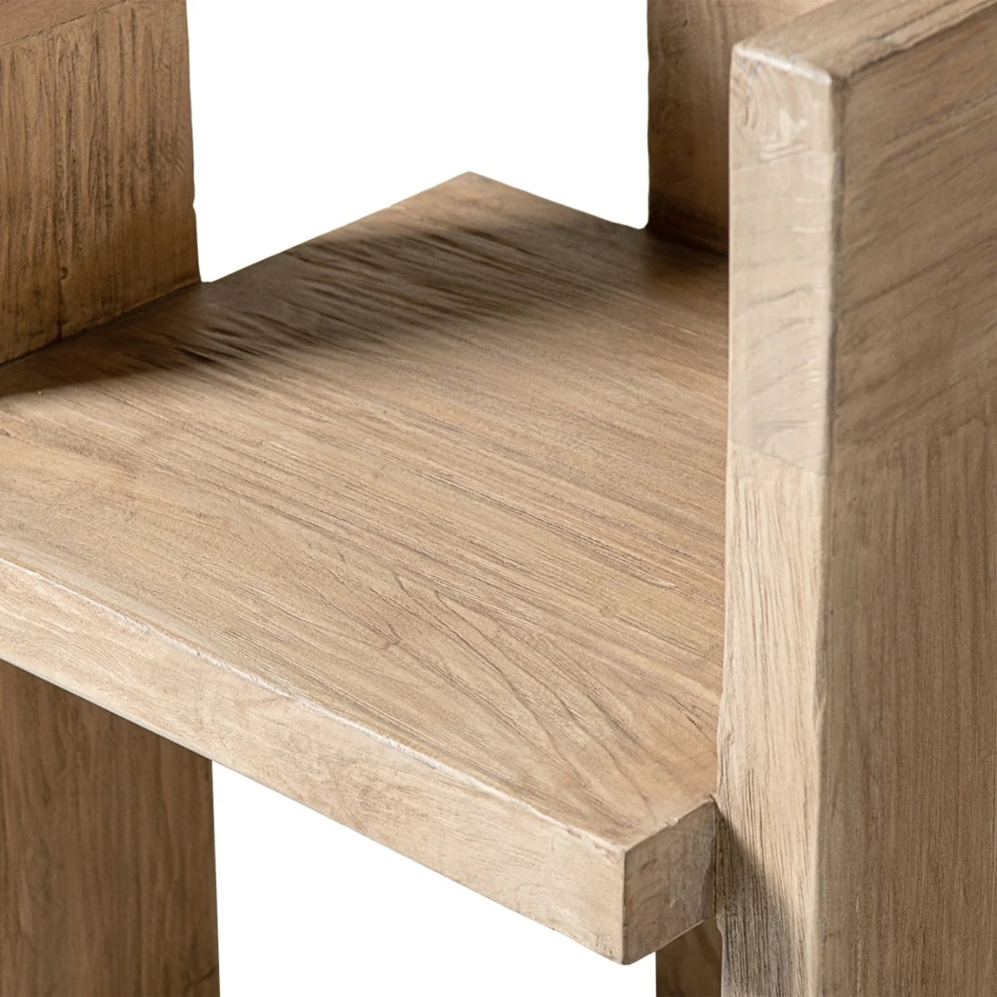 Luxury Reclaimed Elm Sculptural Accent Chair Modern Italian Style for Villa