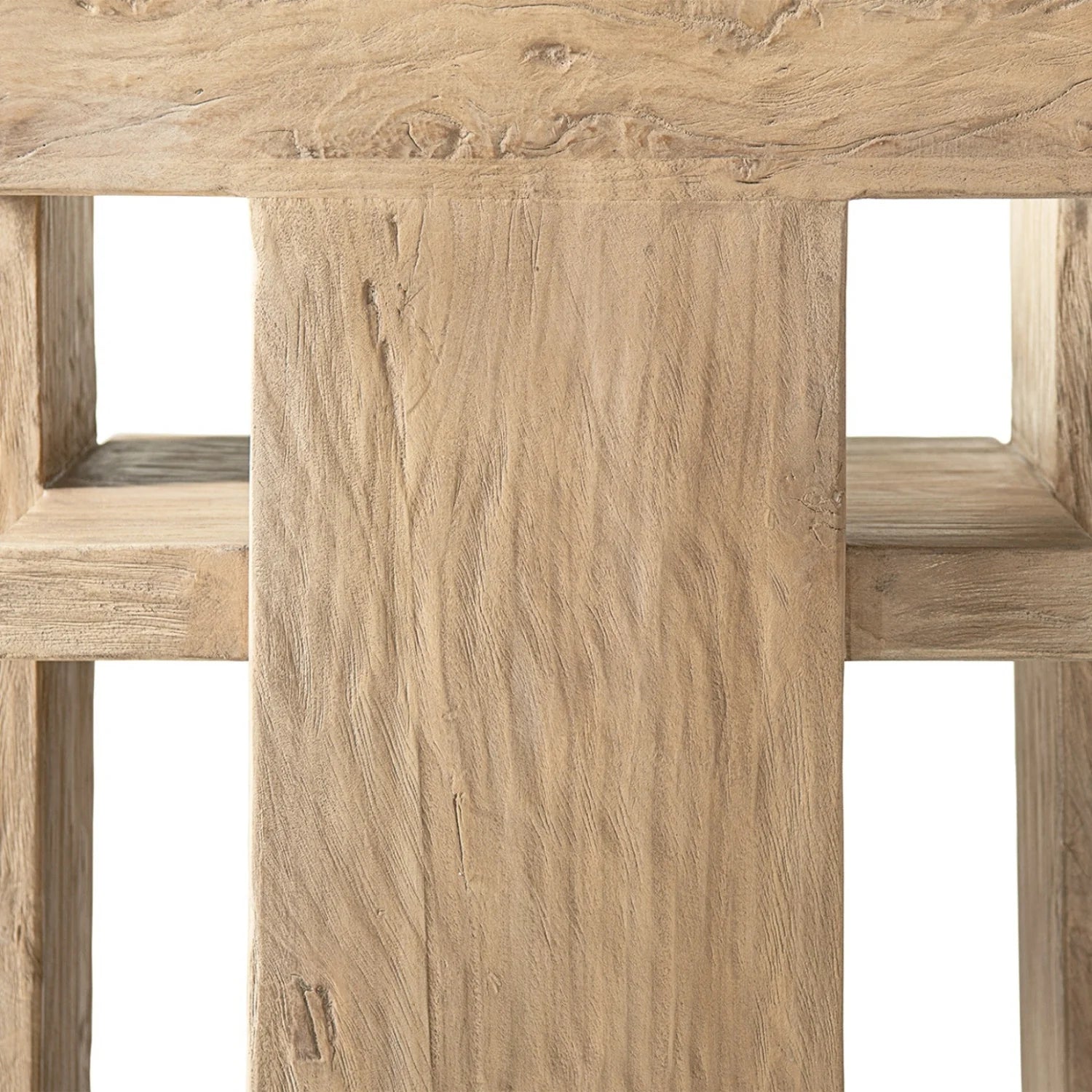 Luxury Reclaimed Elm Sculptural Accent Chair Modern Italian Style for Villa