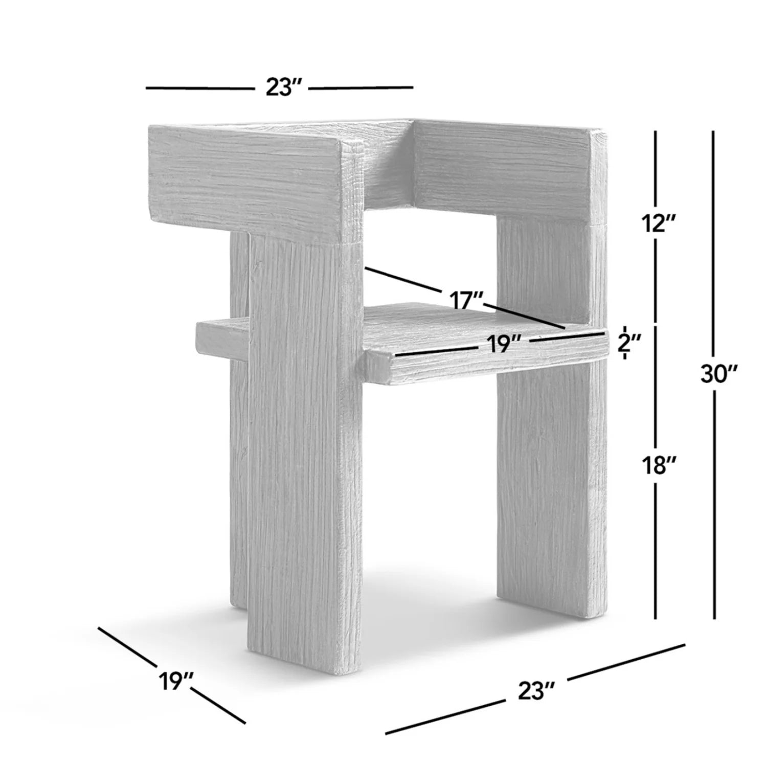 Luxury Reclaimed Elm Sculptural Accent Chair Modern Italian Style for Villa