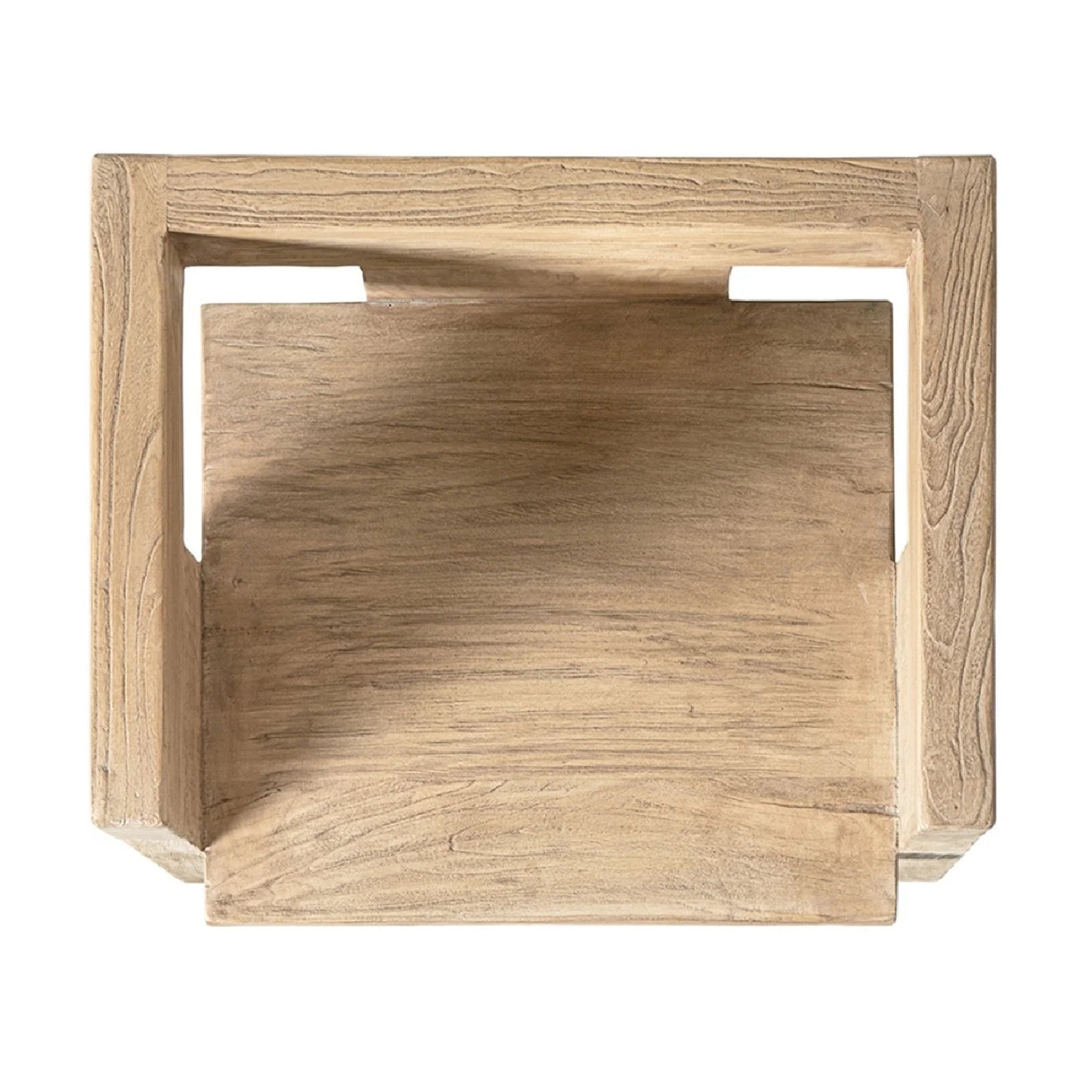 Luxury Reclaimed Elm Sculptural Accent Chair Modern Italian Style for Villa