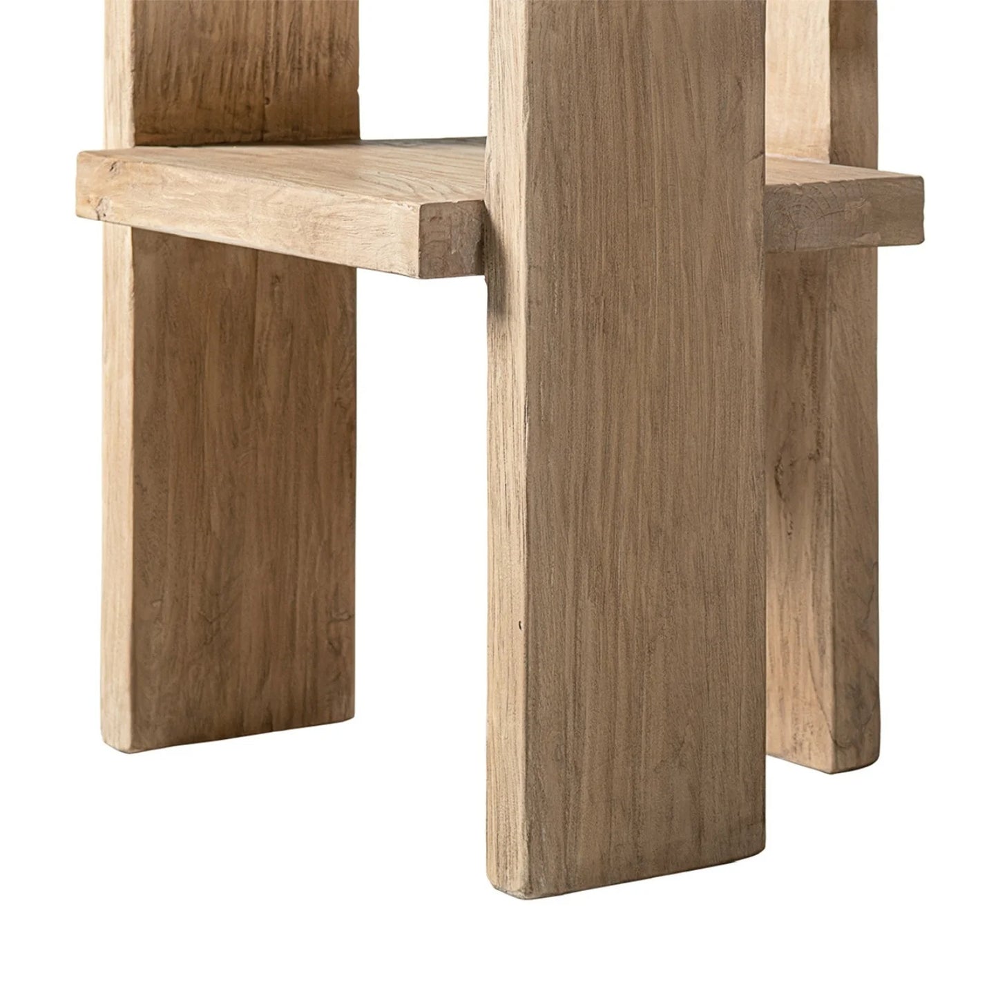 Luxury Reclaimed Elm Sculptural Accent Chair Modern Italian Style for Villa