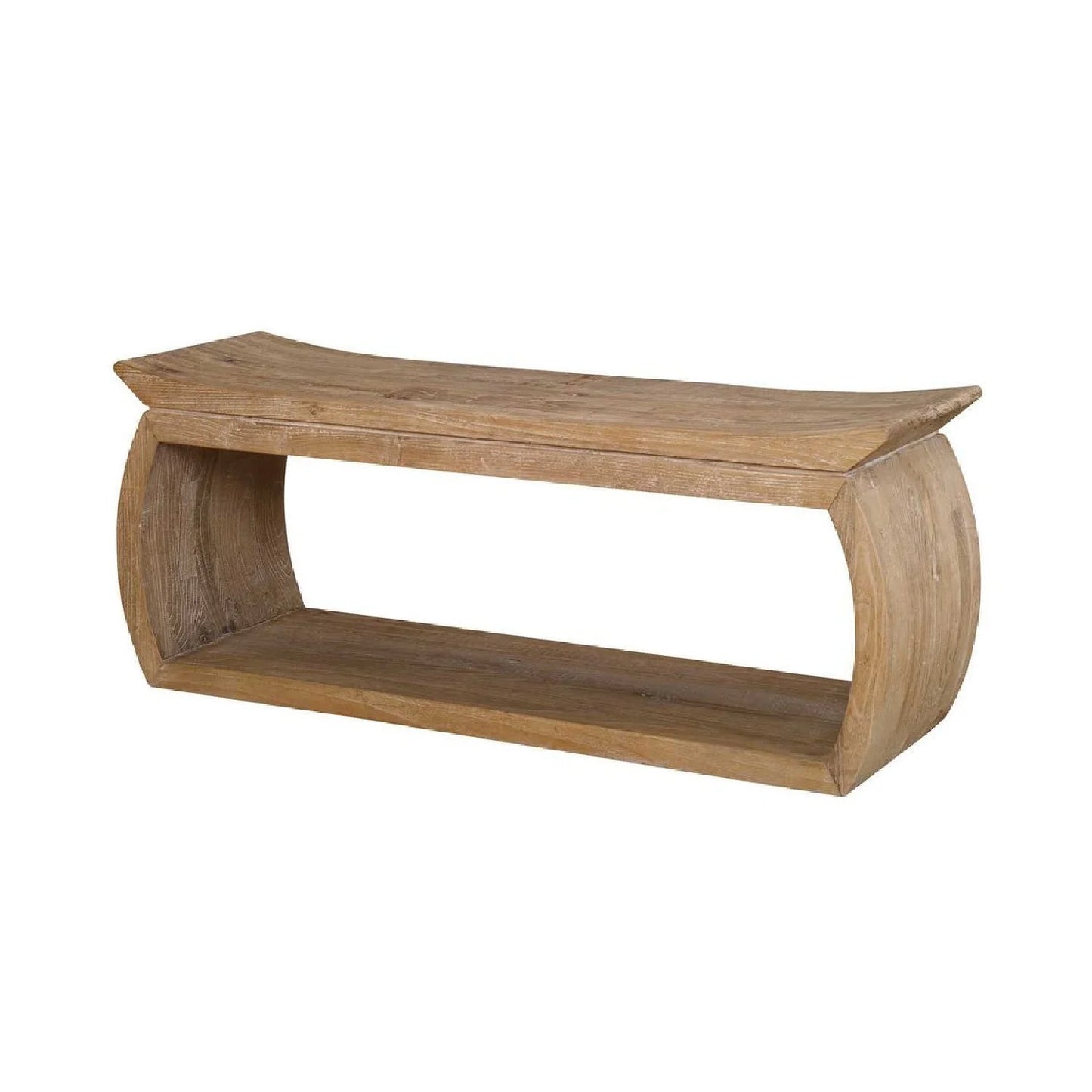 Luxury Reclaimed Elm Wood Bench European Style for Villa