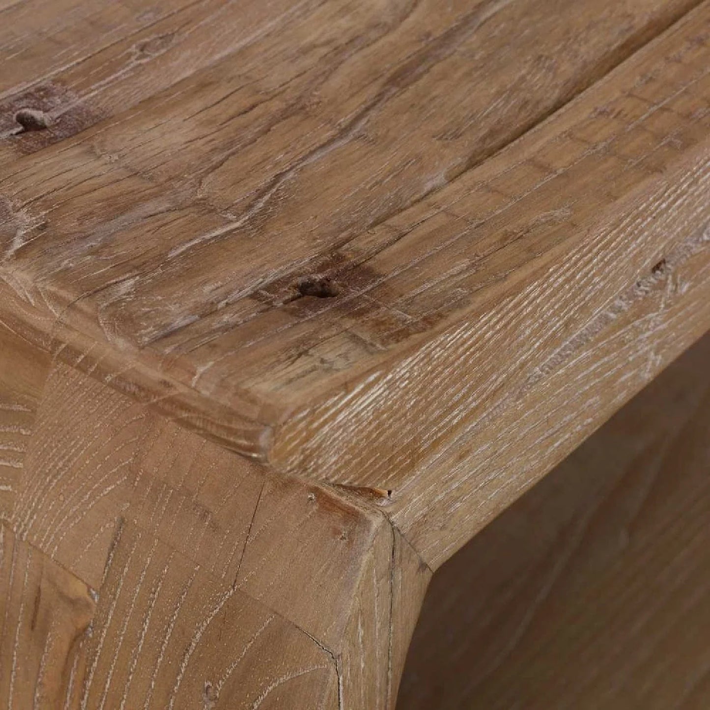Luxury Reclaimed Elm Wood Bench European Style for Villa
