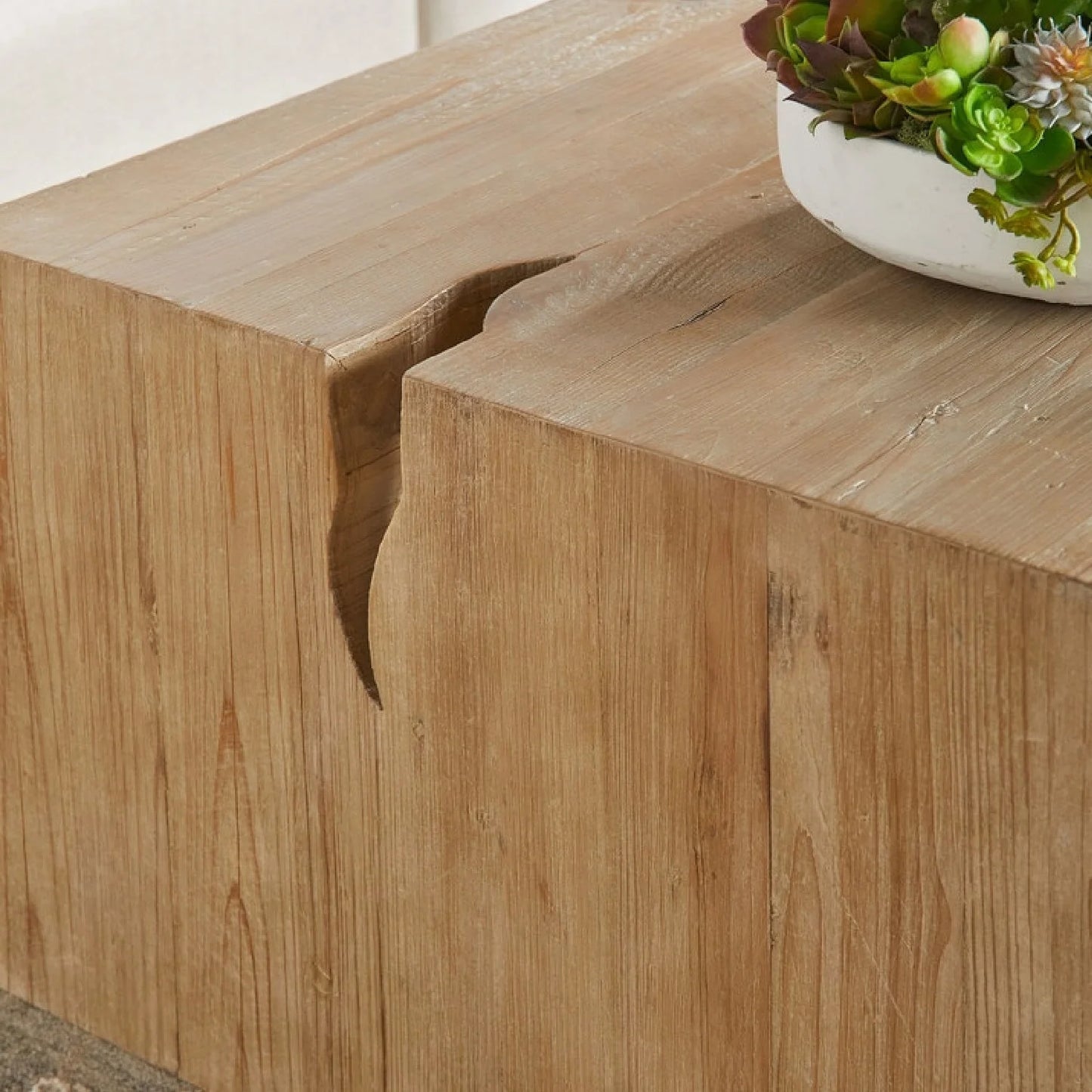 Luxury Reclaimed Pine Coffee Table Modern Italian Style for Villa