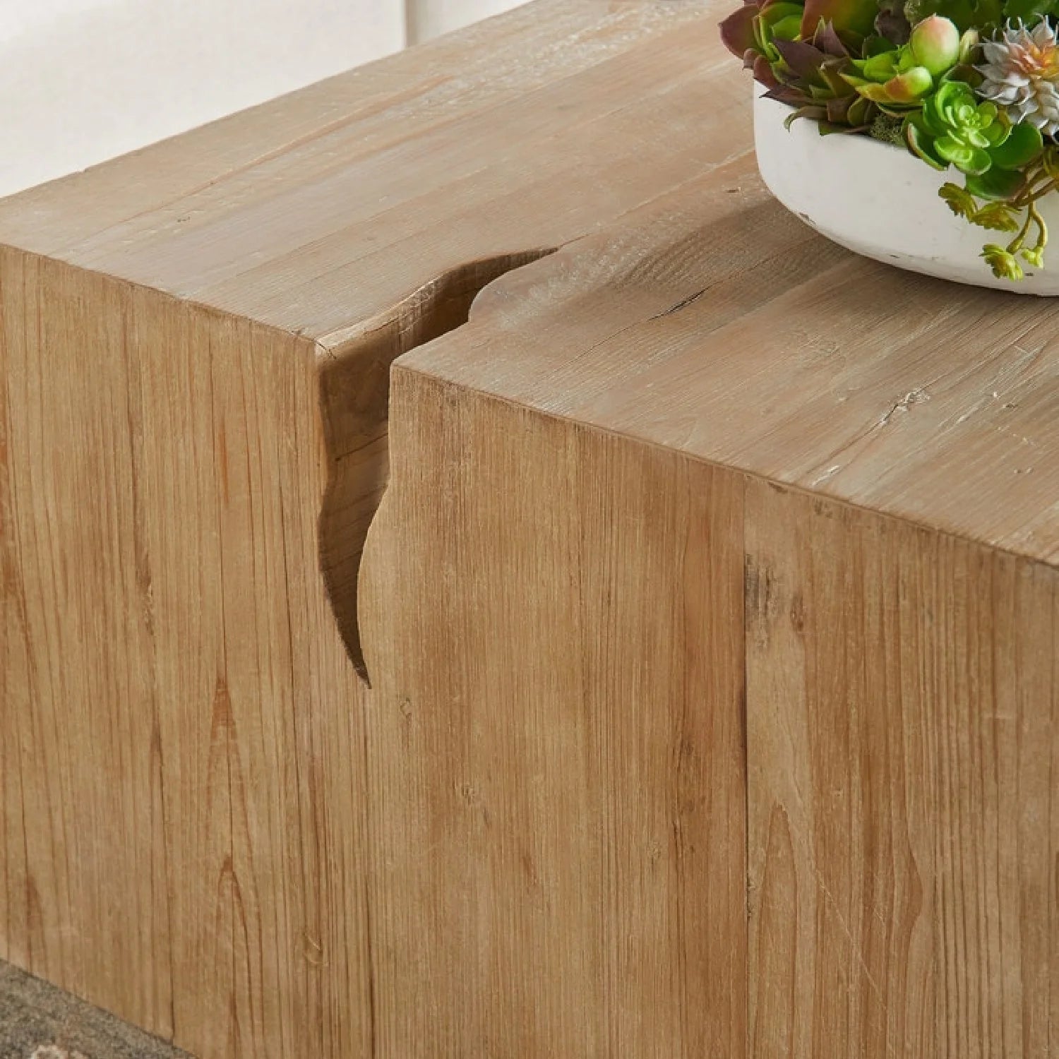 Luxury Reclaimed Pine Coffee Table Modern Italian Style for Villa