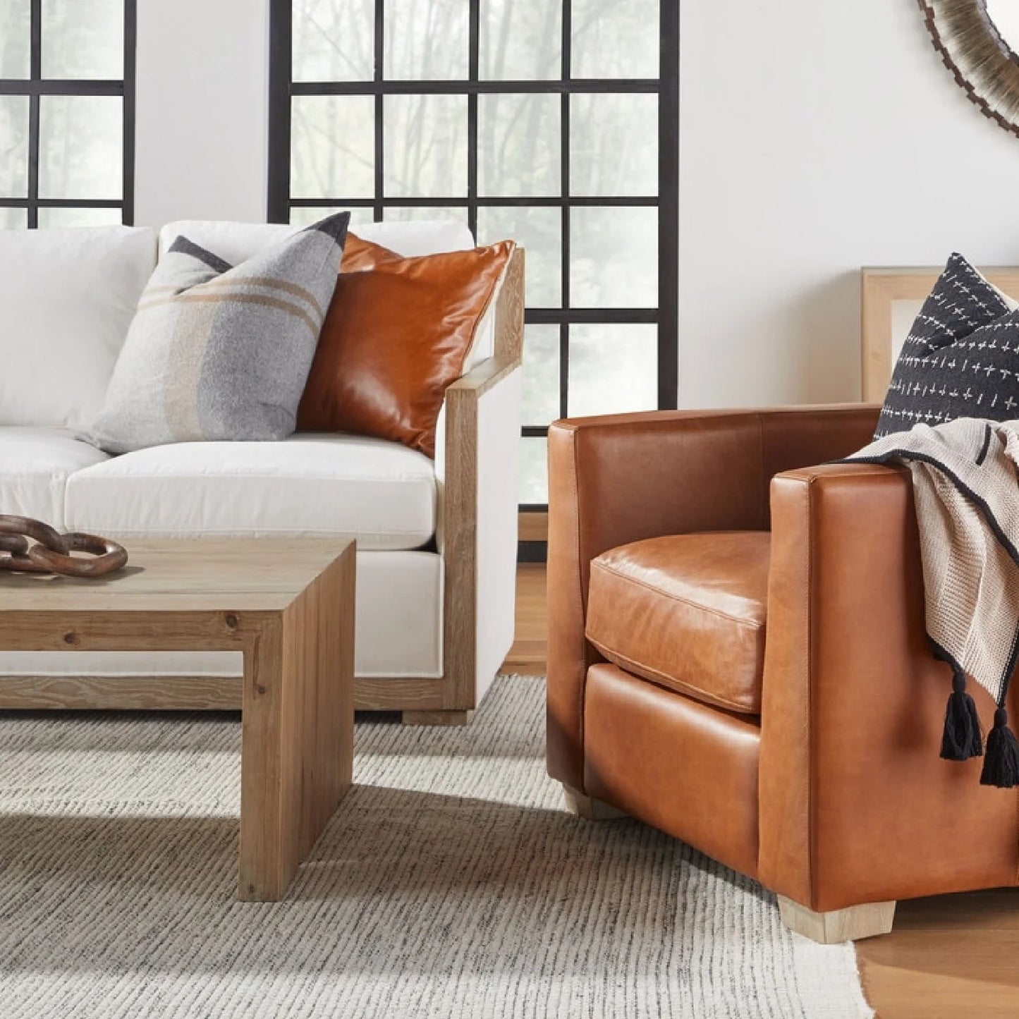 Luxury Reclaimed Pine Coffee Table Modern Italian Style for Villa
