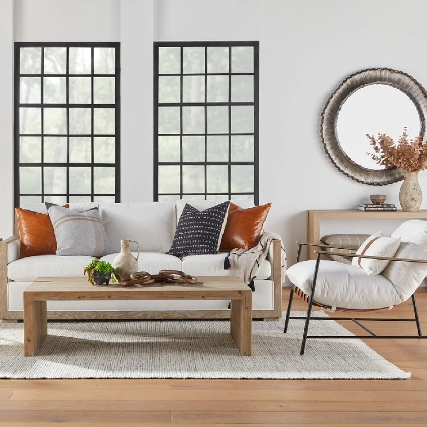 Luxury Reclaimed Pine Coffee Table Modern Italian Style for Villa