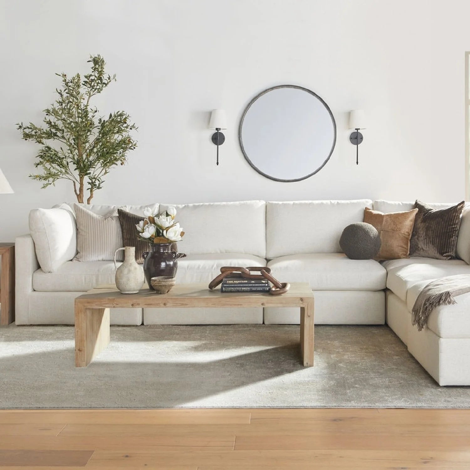 Luxury Reclaimed Pine Coffee Table Modern Italian Style for Villa