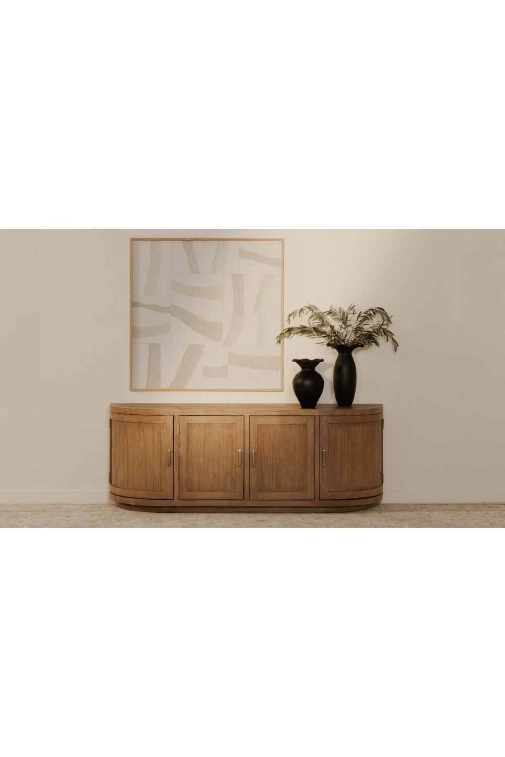 Luxury Reclaimed Pine Media Unit Modern Italian Style for Villa