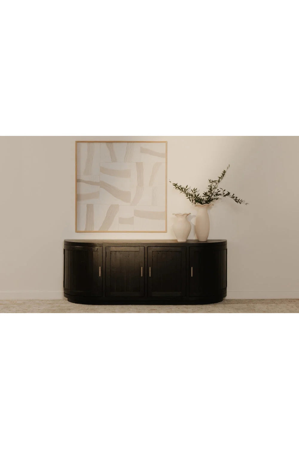 Luxury Reclaimed Pine Media Unit Modern Italian Style for Villa