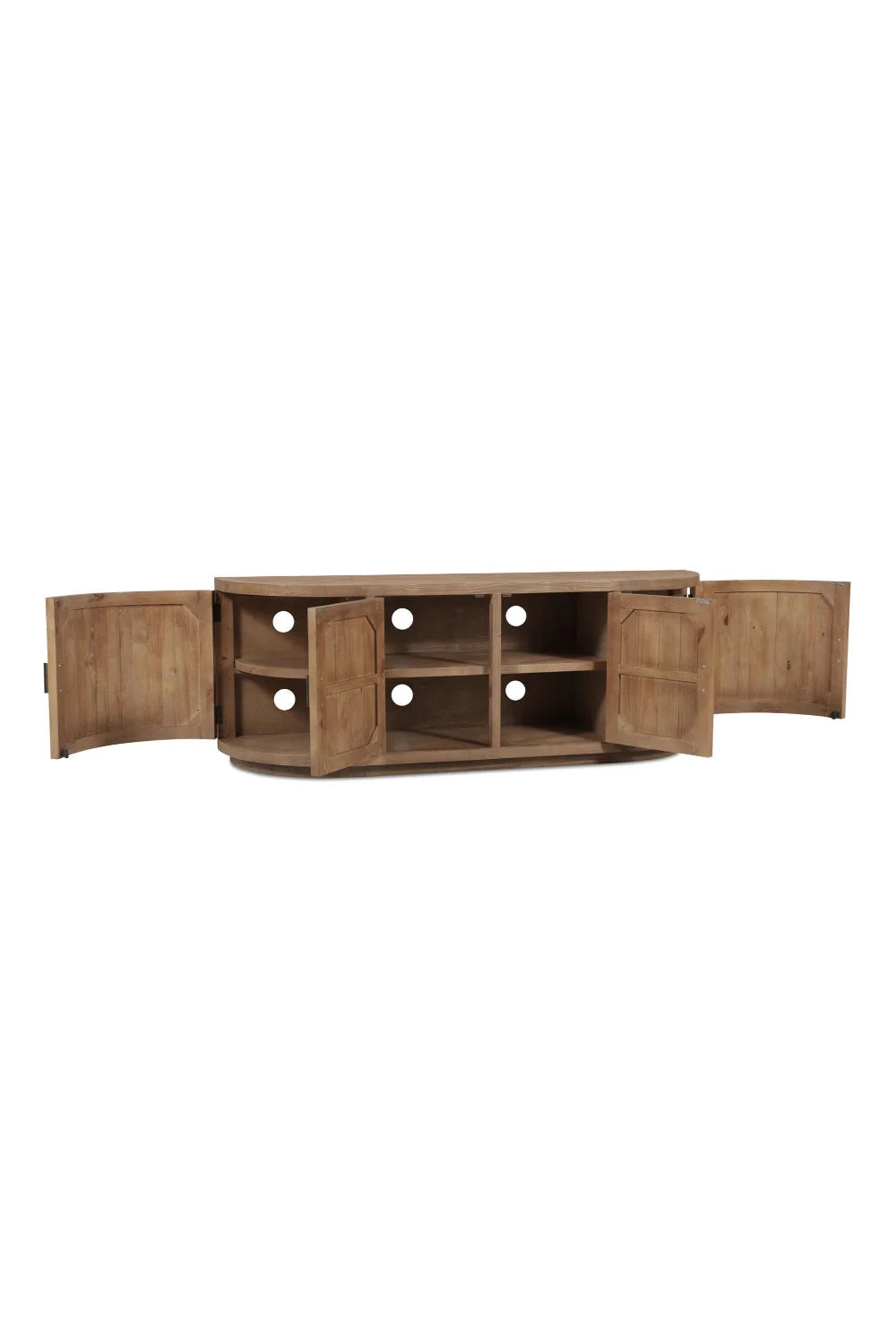Luxury Reclaimed Pine Media Unit Modern Italian Style for Villa