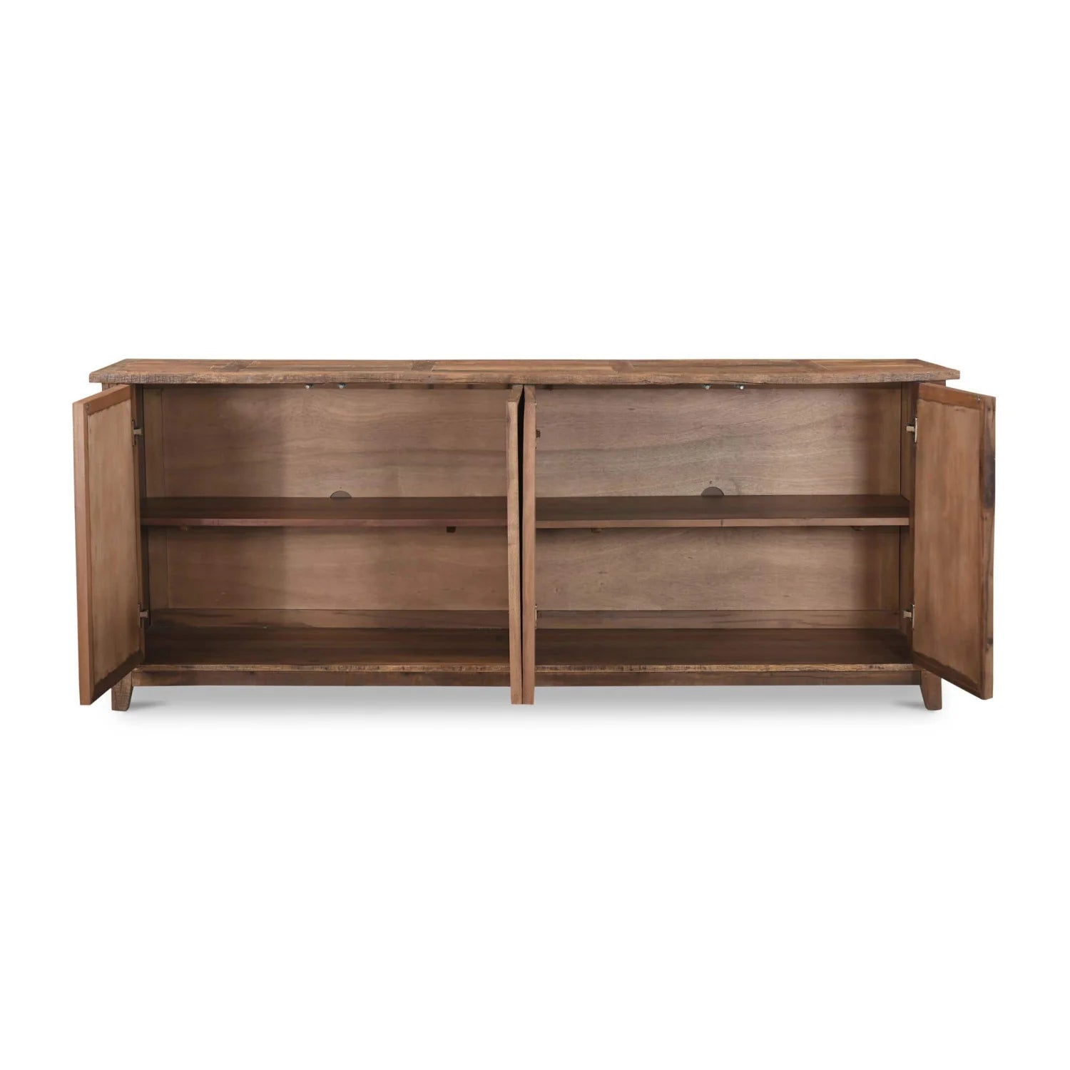 Luxury Reclaimed Wood 4-Door Sideboard European Style for Villa