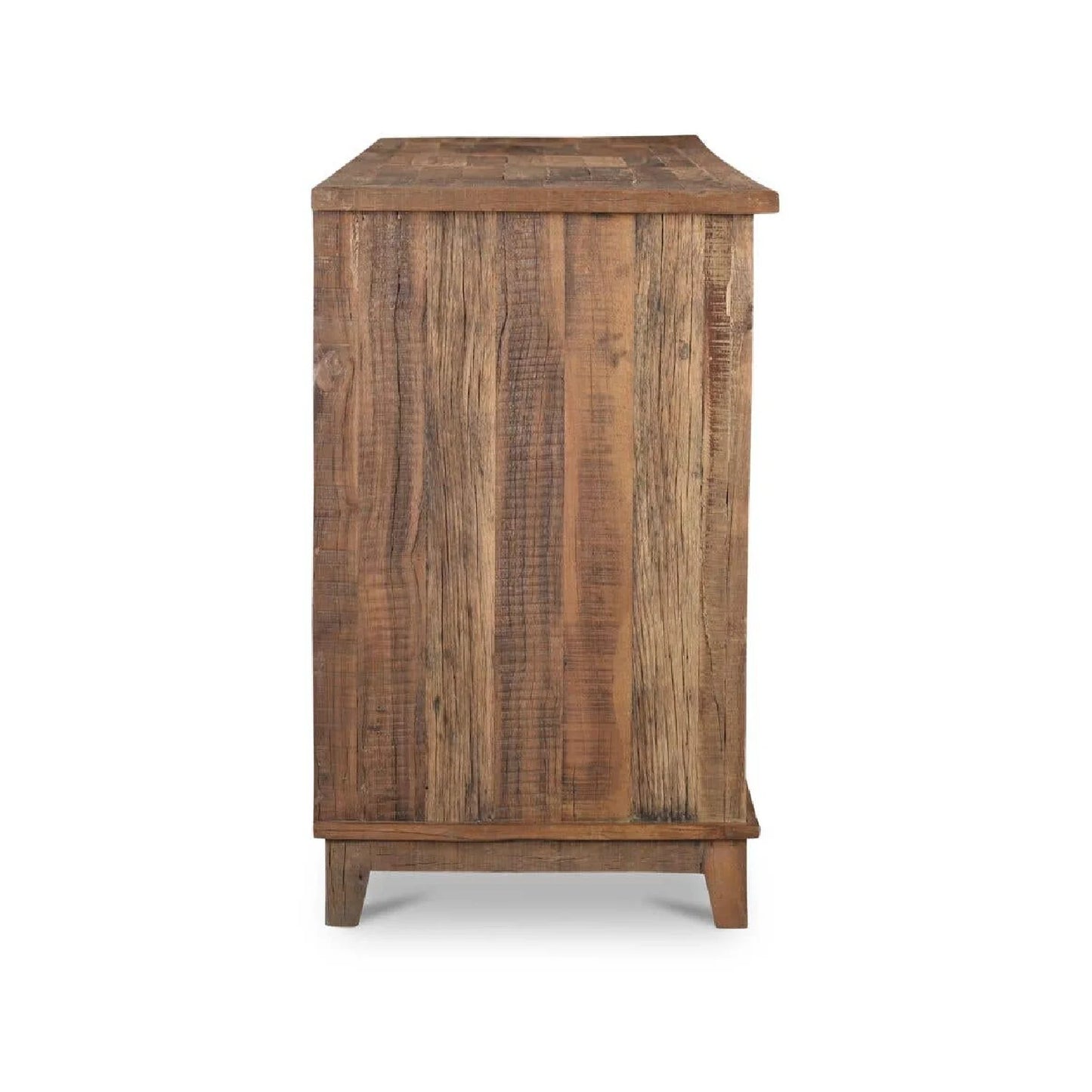 Luxury Reclaimed Wood 4-Door Sideboard European Style for Villa