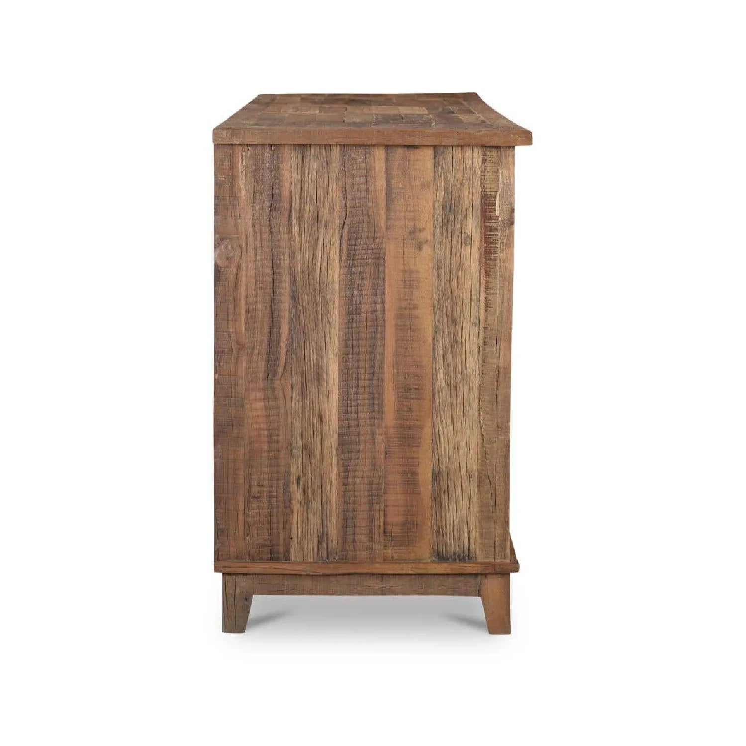 Luxury Reclaimed Wood 4-Door Sideboard European Style for Villa