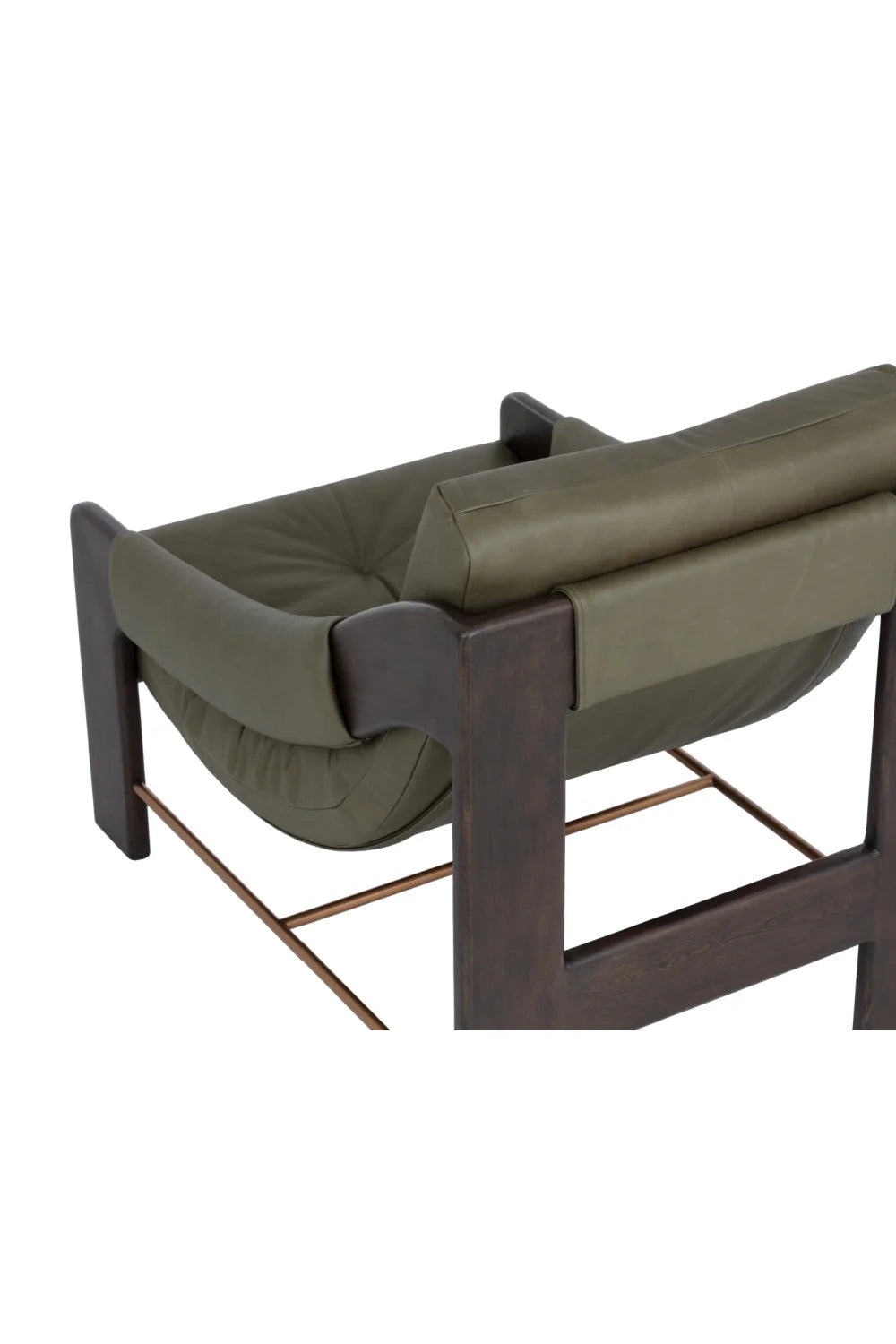 Luxury Reclined Leather Oak Accent Chair European Style for Villa
