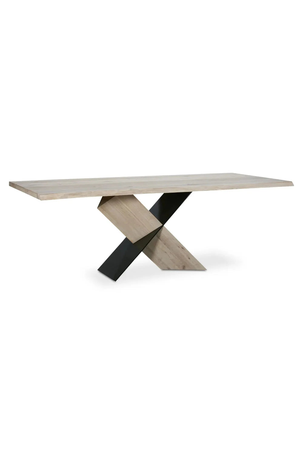Luxury Rectangle White Waxed Oak Dining Table Modern Italian Style for Villa