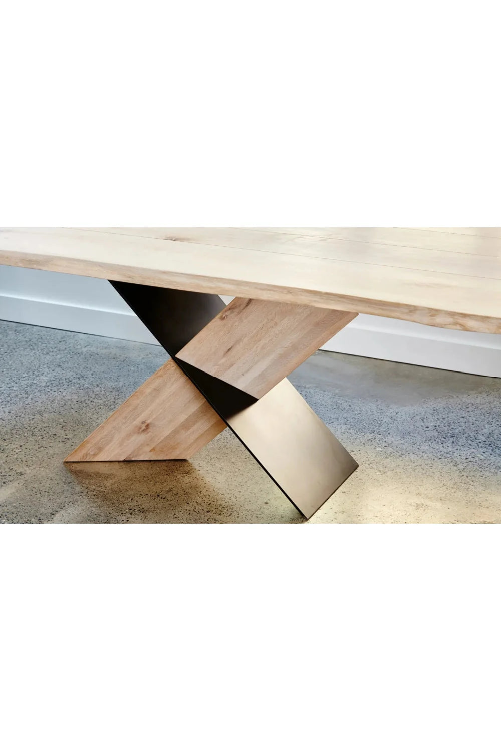 Luxury Rectangle White Waxed Oak Dining Table Modern Italian Style for Villa
