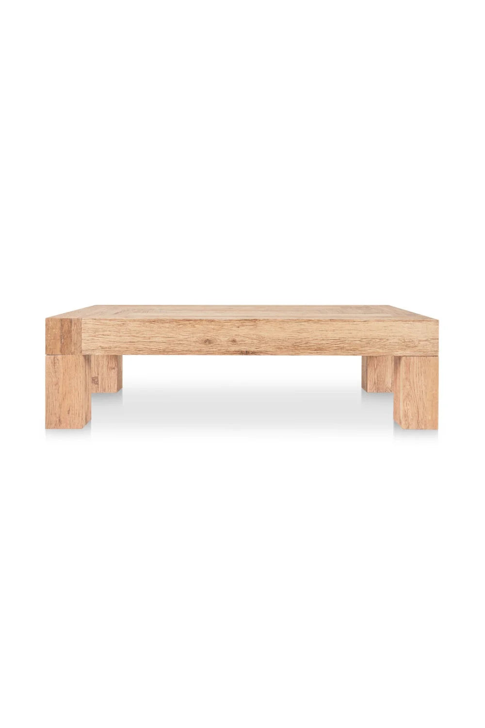Luxury Rectangular Aged Oak Coffee Table Modern Italian Style for Villa
