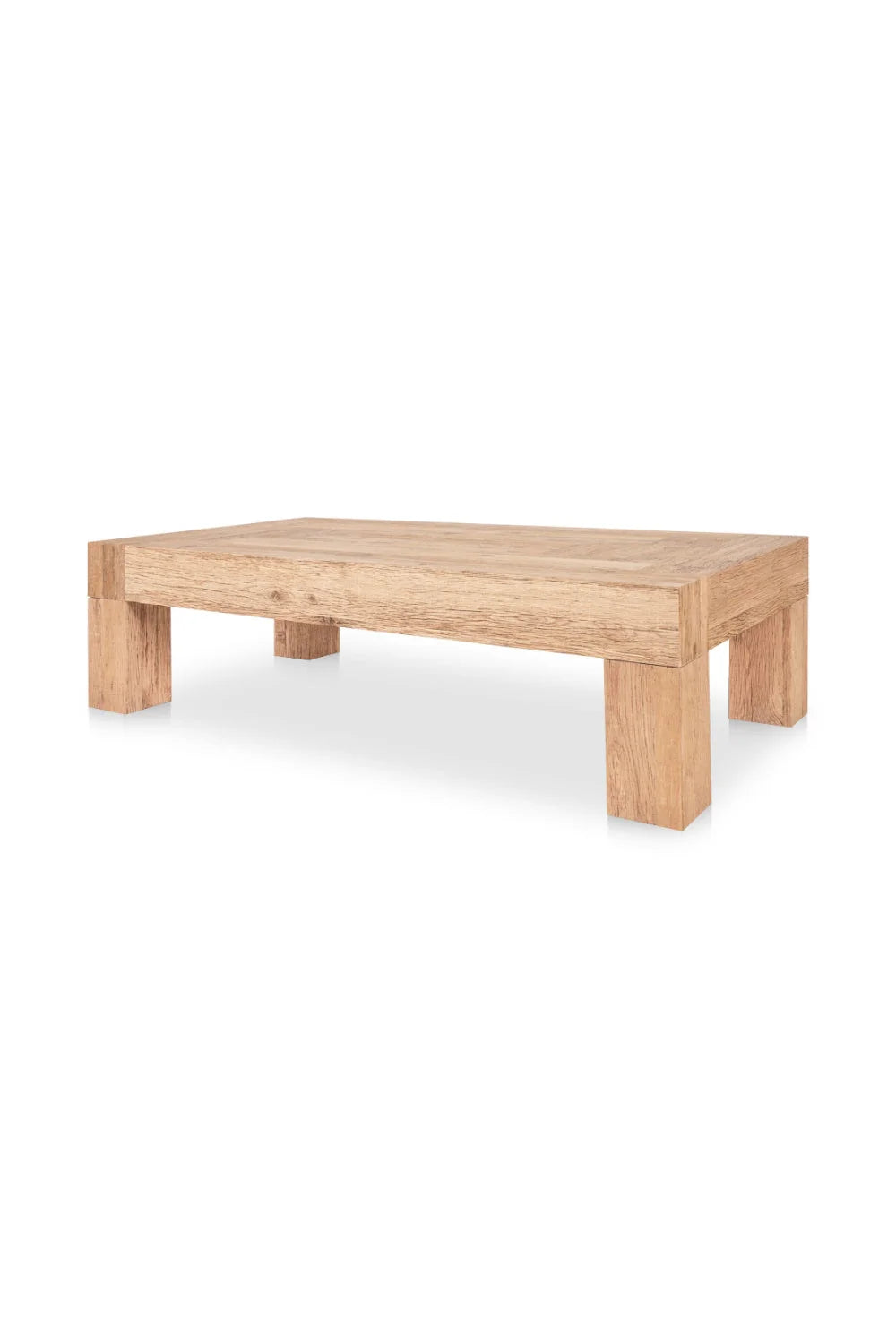 Luxury Rectangular Aged Oak Coffee Table Modern Italian Style for Villa