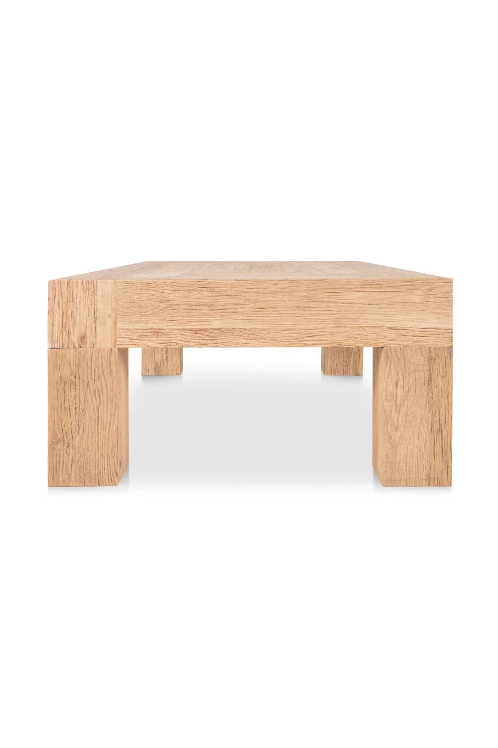 Luxury Rectangular Aged Oak Coffee Table Modern Italian Style for Villa