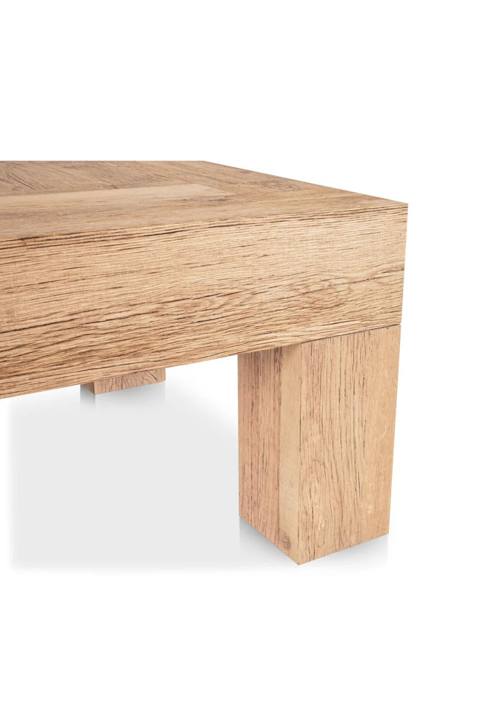 Luxury Rectangular Aged Oak Coffee Table Modern Italian Style for Villa