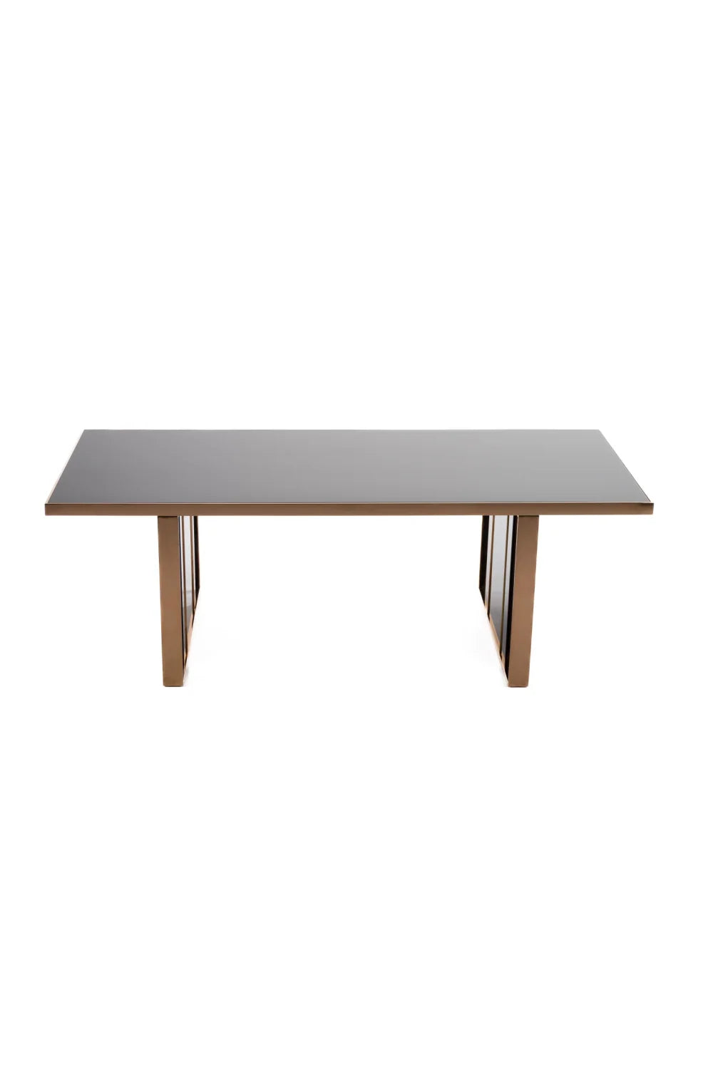 Luxury Rectangular Black Gloss Dining Table Modern Italian Style for Villa