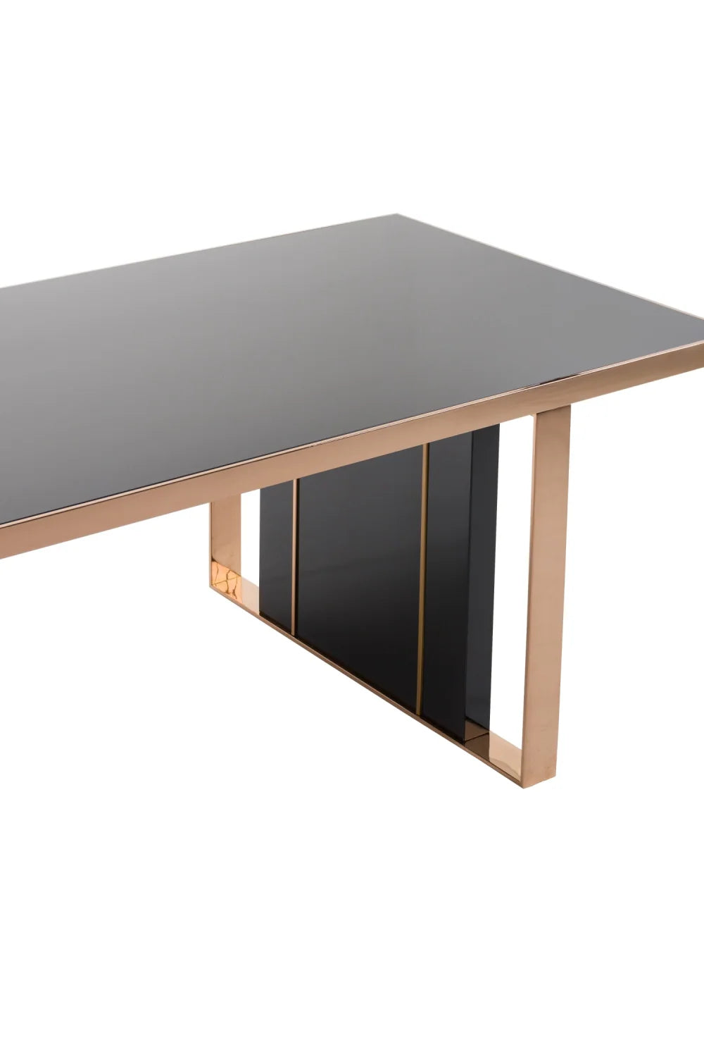 Luxury Rectangular Black Gloss Dining Table Modern Italian Style for Villa