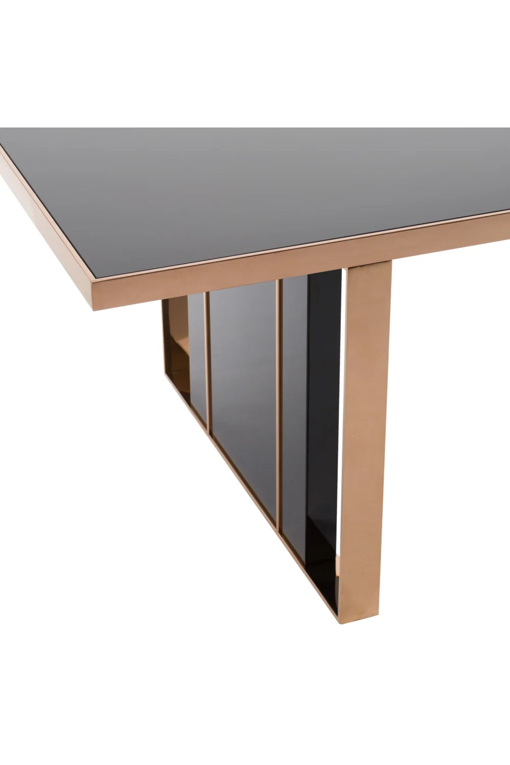 Luxury Rectangular Black Gloss Dining Table Modern Italian Style for Villa