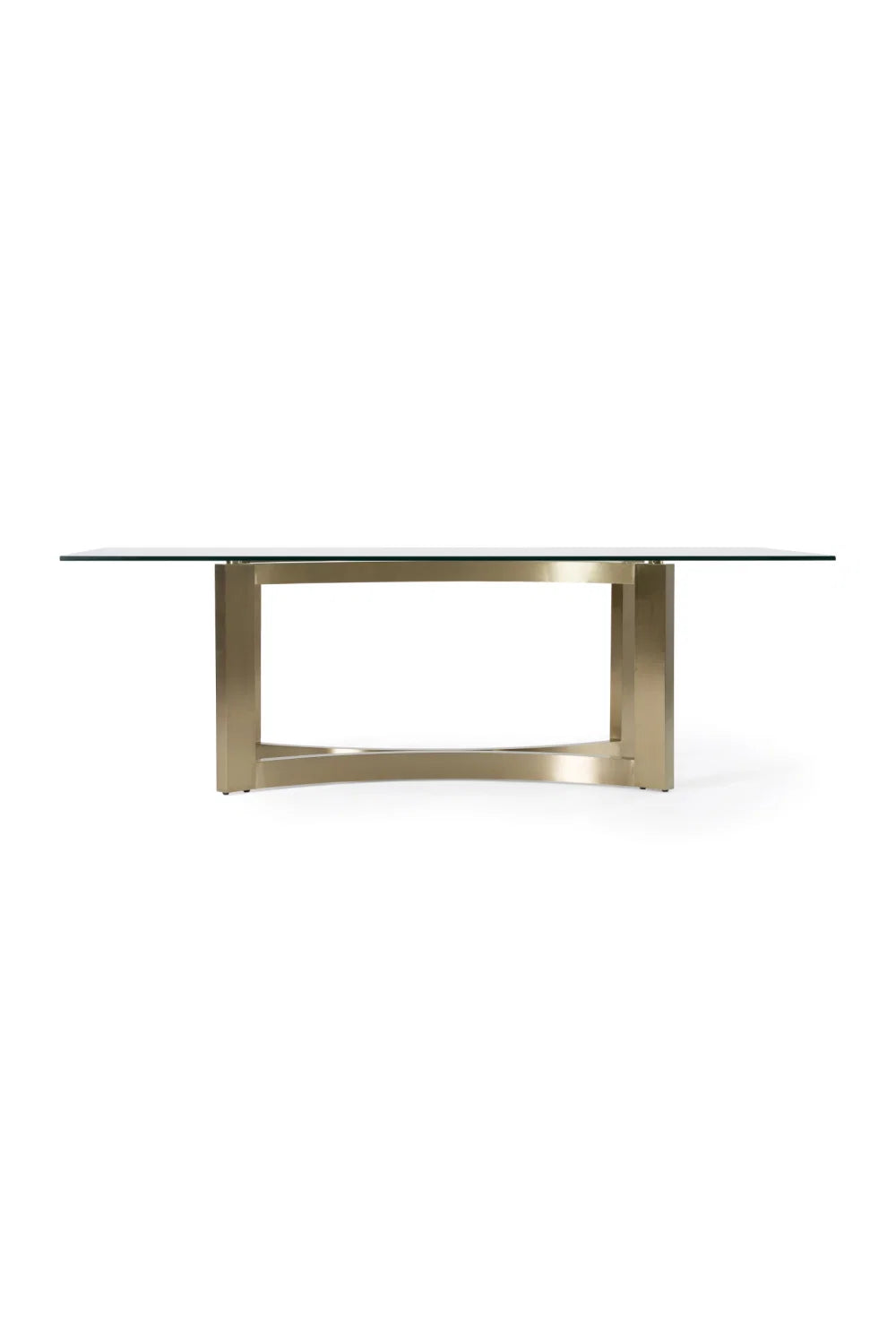 Luxury Rectangular Brass Dining Table Modern Italian Style for Villa