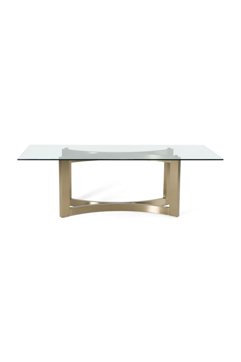 Luxury Rectangular Brass Dining Table Modern Italian Style for Villa