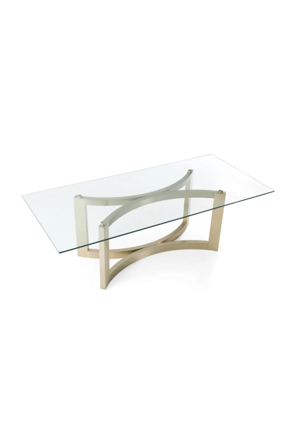 Luxury Rectangular Brass Dining Table Modern Italian Style for Villa