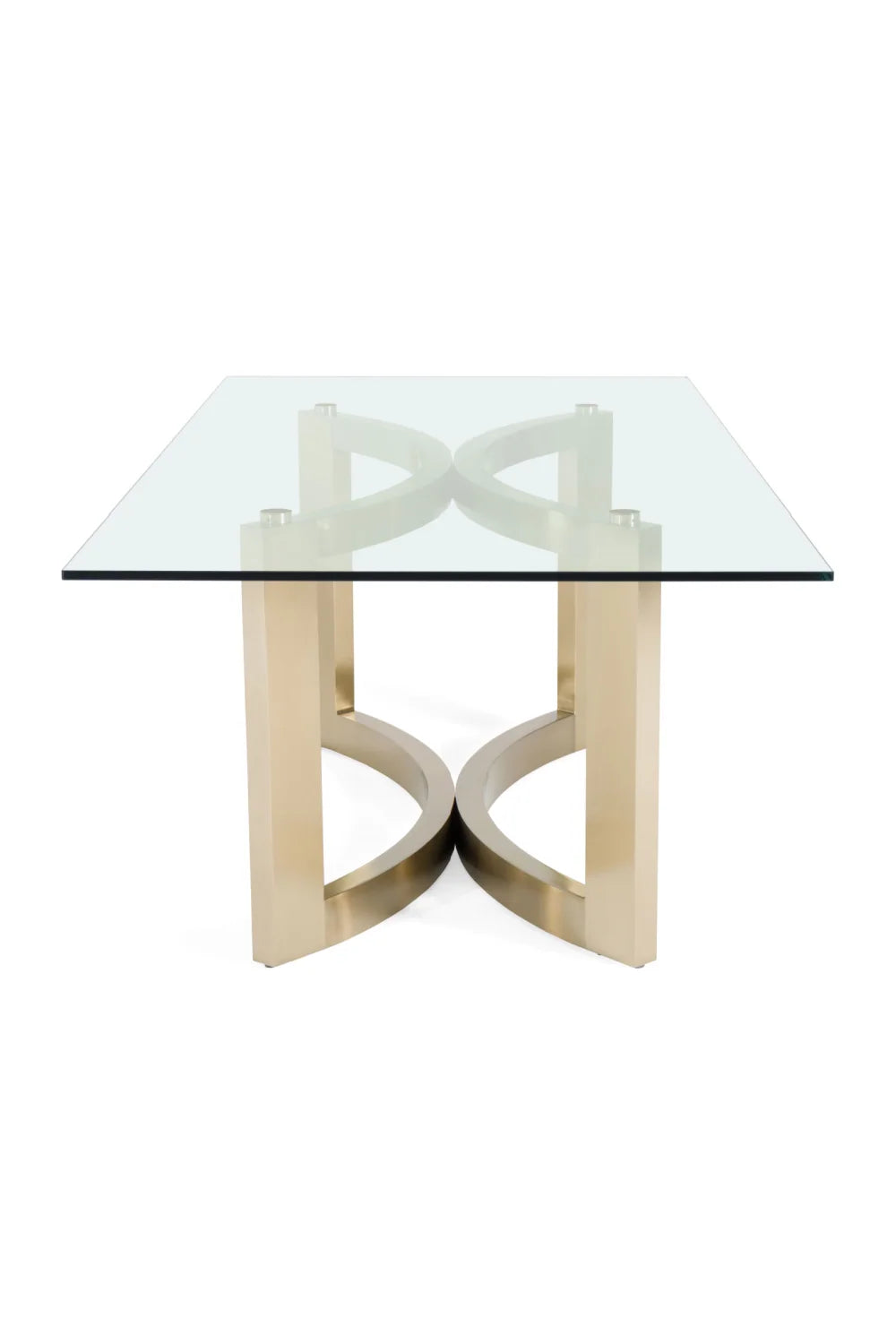 Luxury Rectangular Brass Dining Table Modern Italian Style for Villa