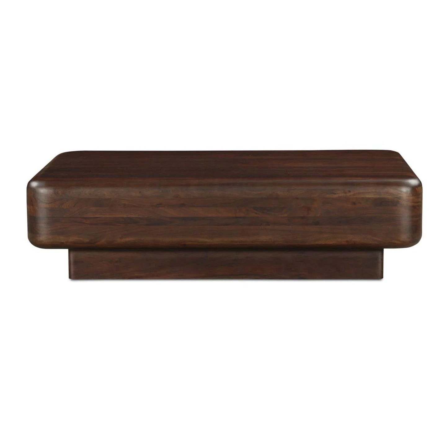 Luxury Rectangular Brown Acacia Coffee Table Modern Italian Style for Villa